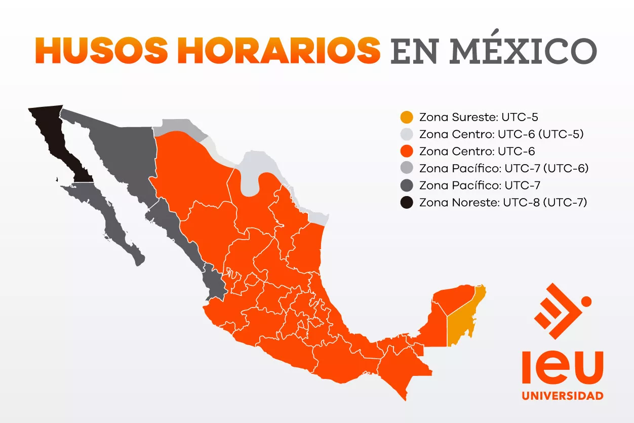 husos horarios de México