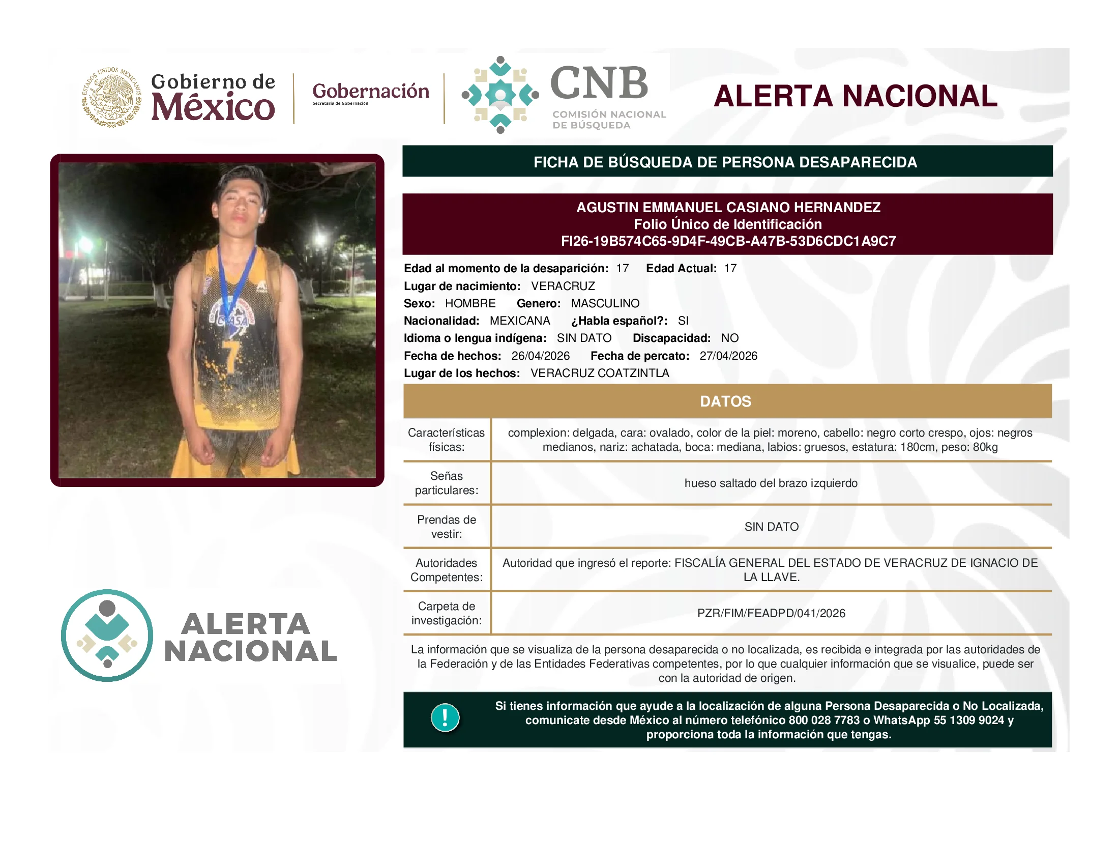 Agustin Emmanuel Casiano Hernandez