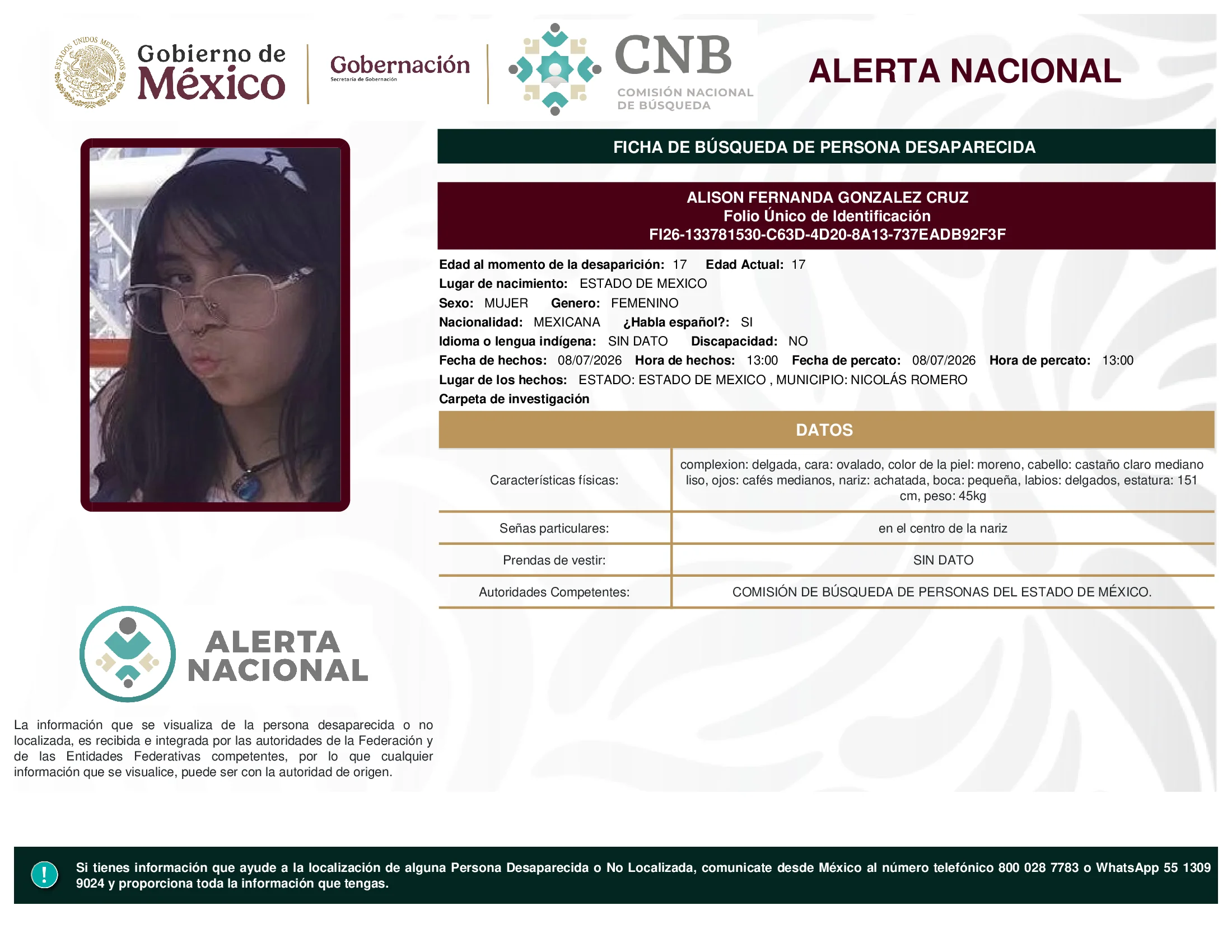 Alison Fernanda Gonzalez Cruz
