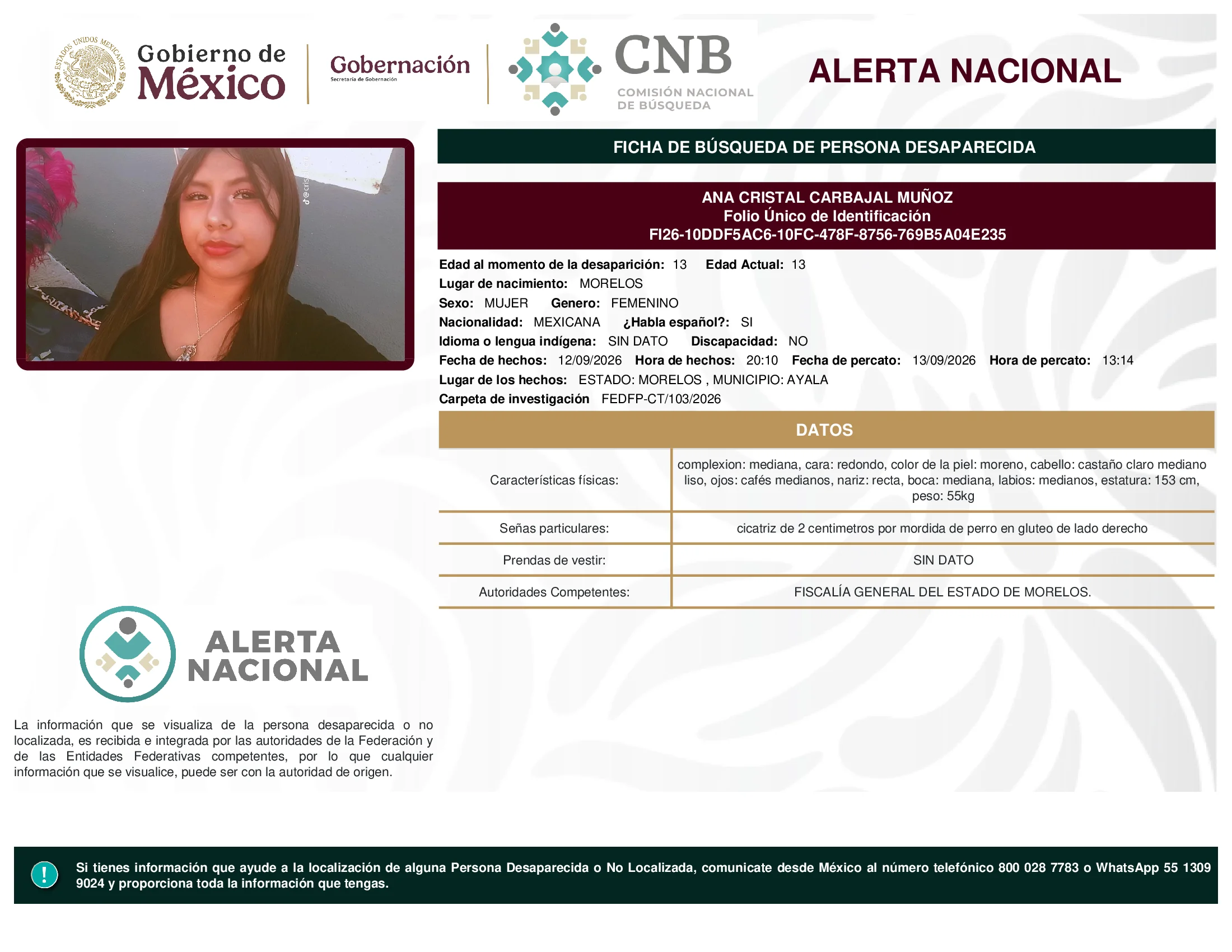 Ana Cristal Carbajal Muñoz
