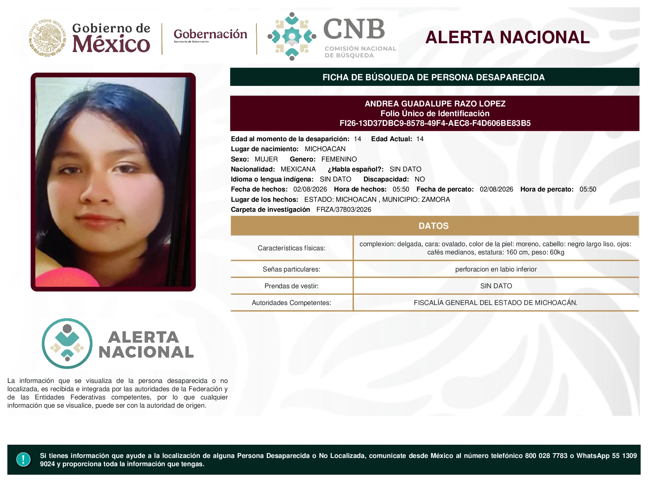 Andrea Guadalupe Razo Lopez