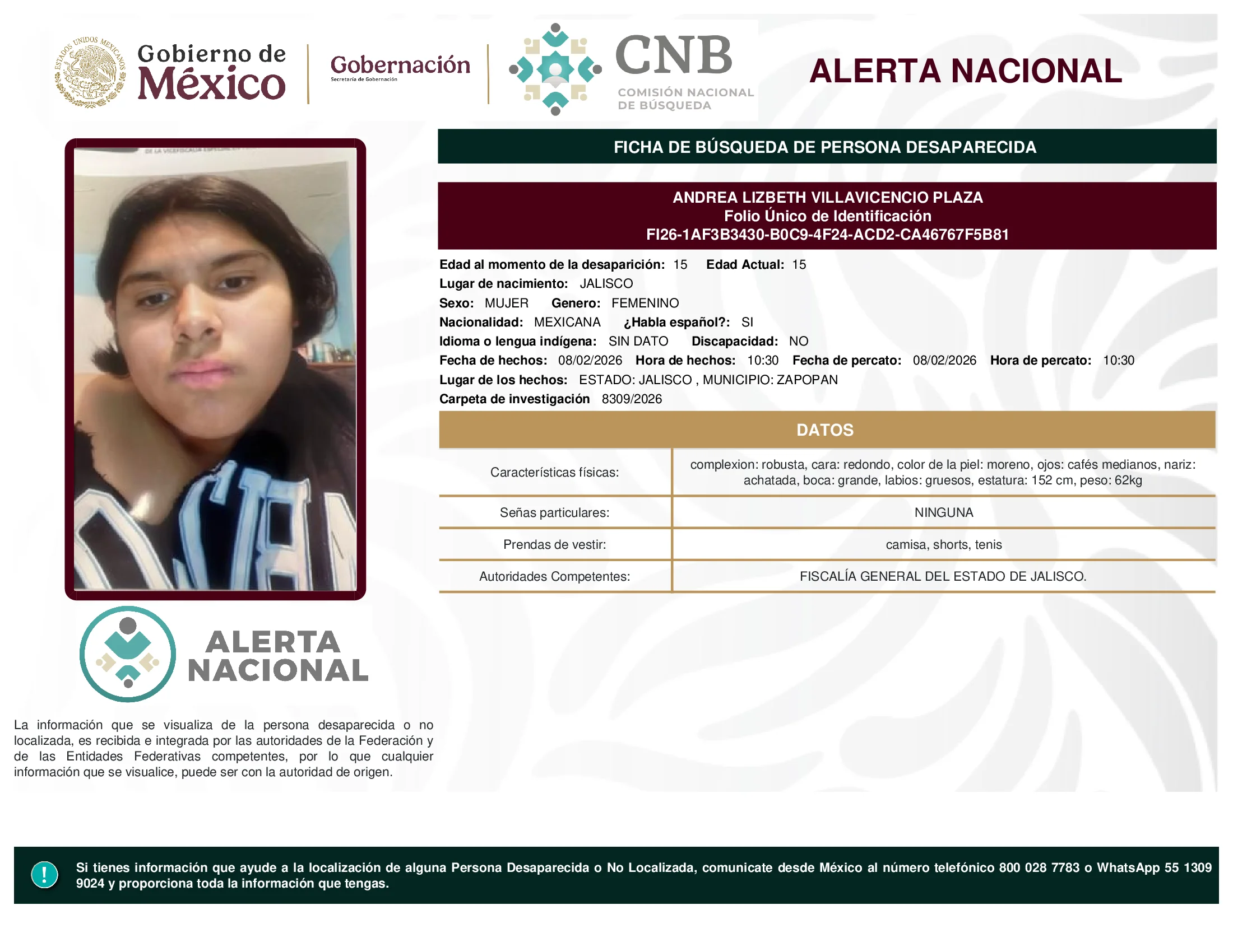 Andrea Lizbeth Villavicencio Plaza
