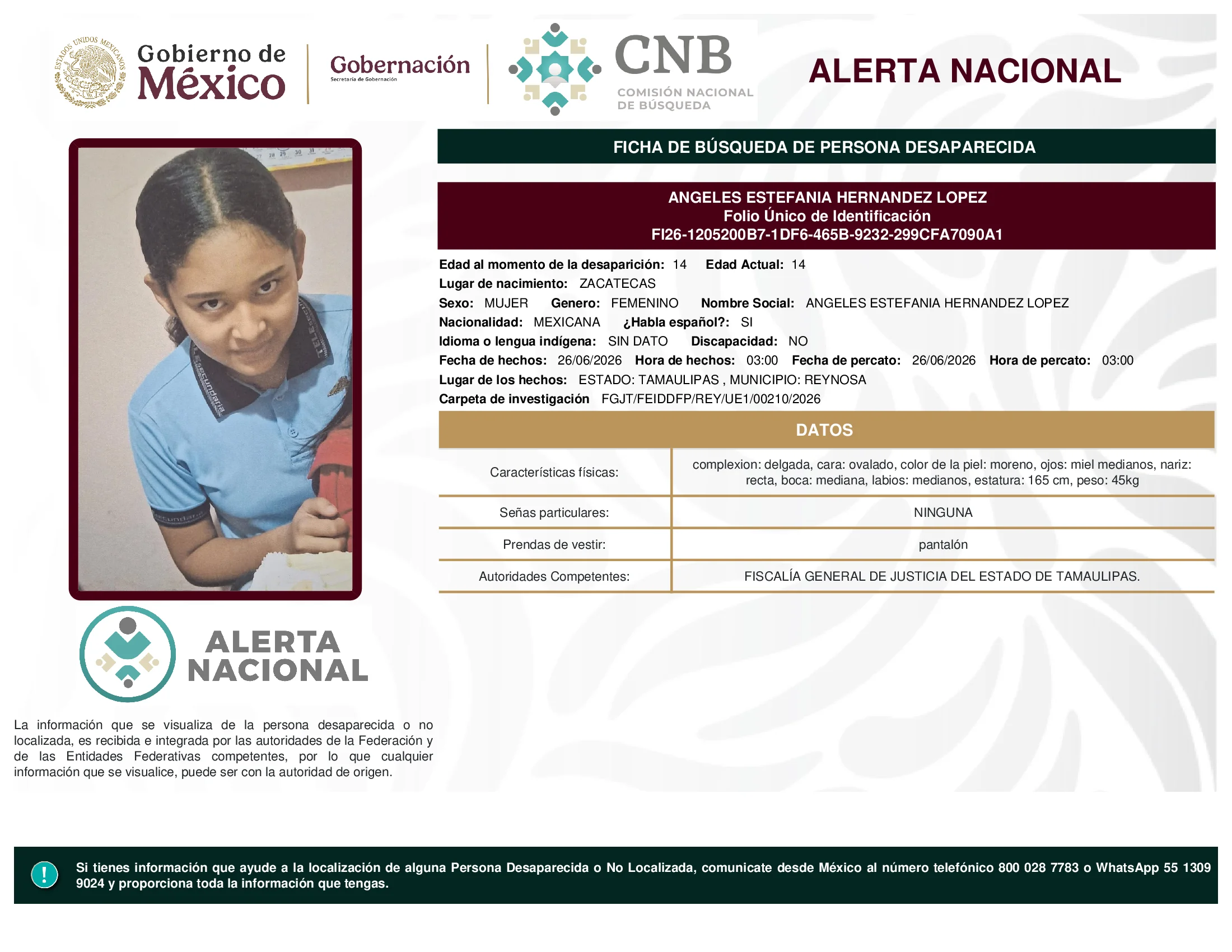 Angeles Estefania Hernandez Lopez