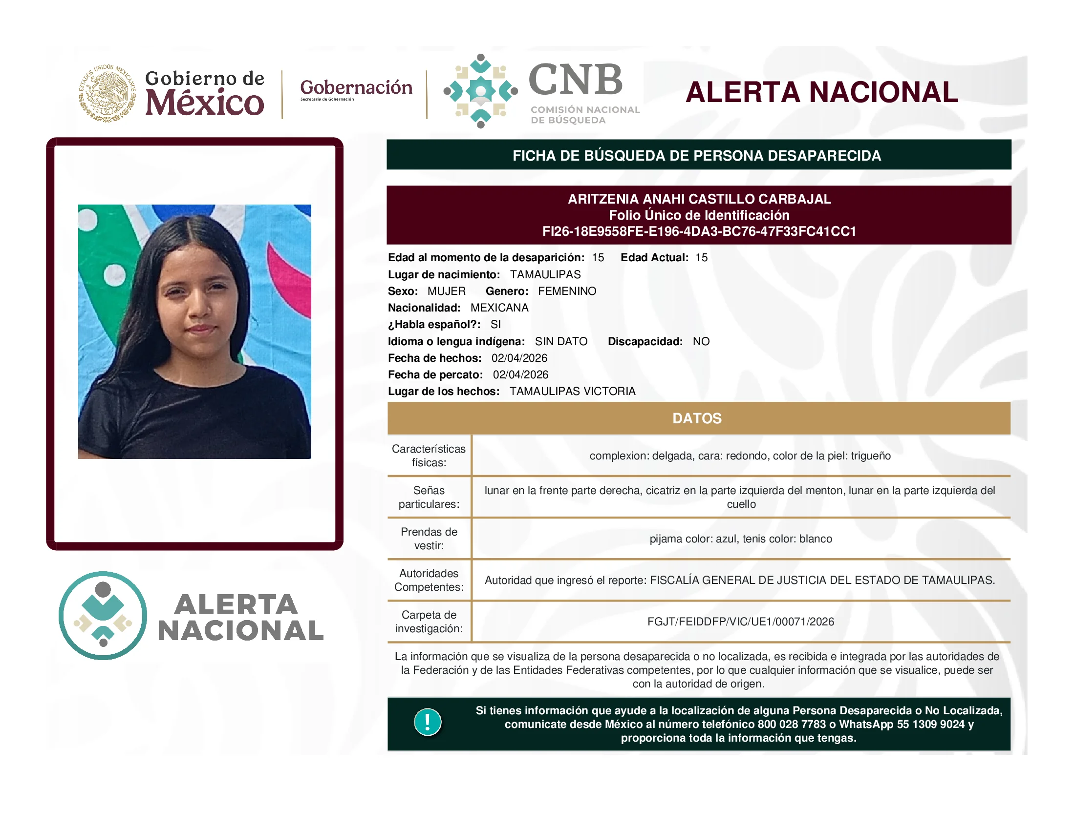 Aritzenia Anahi Castillo Carbajal