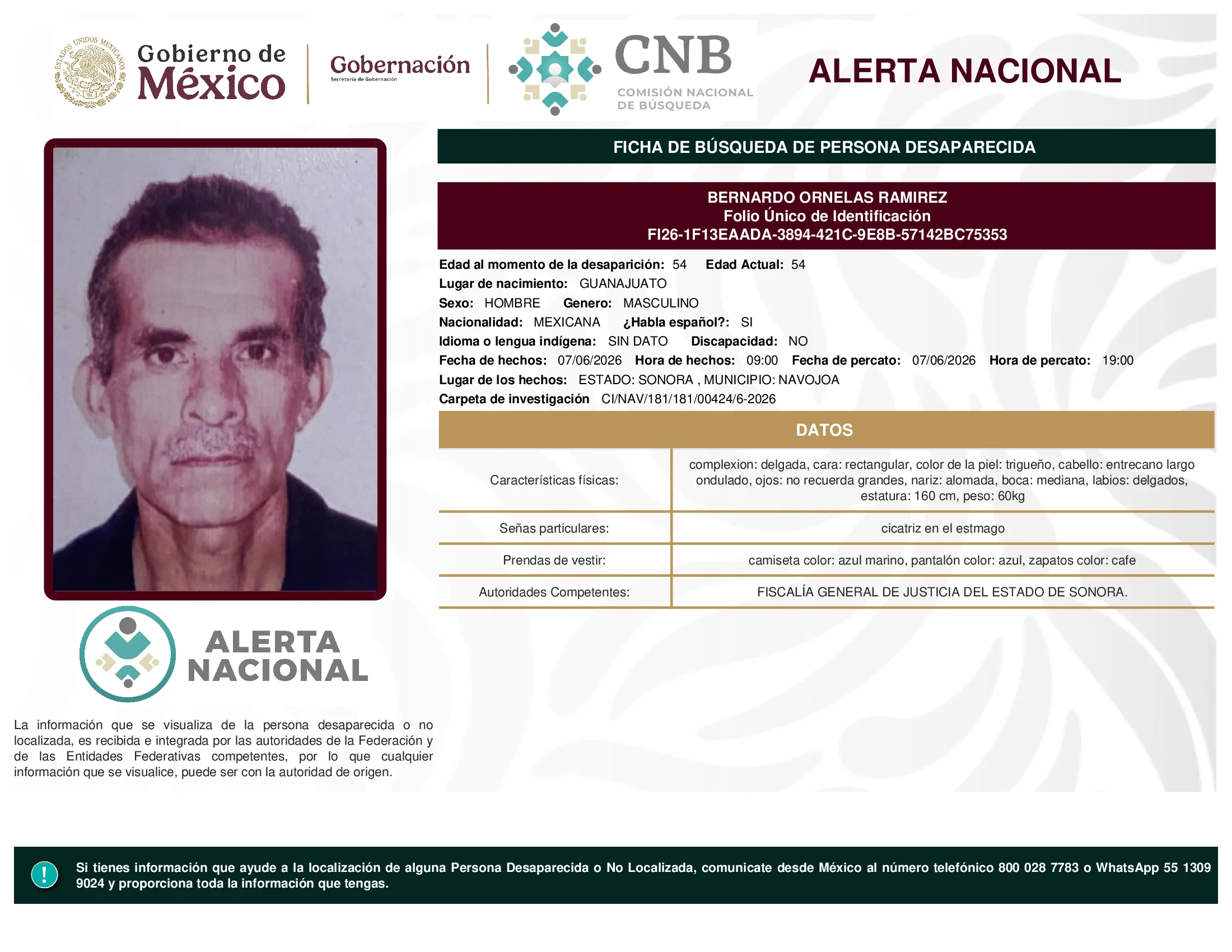 Bernardo Ornelas Ramirez