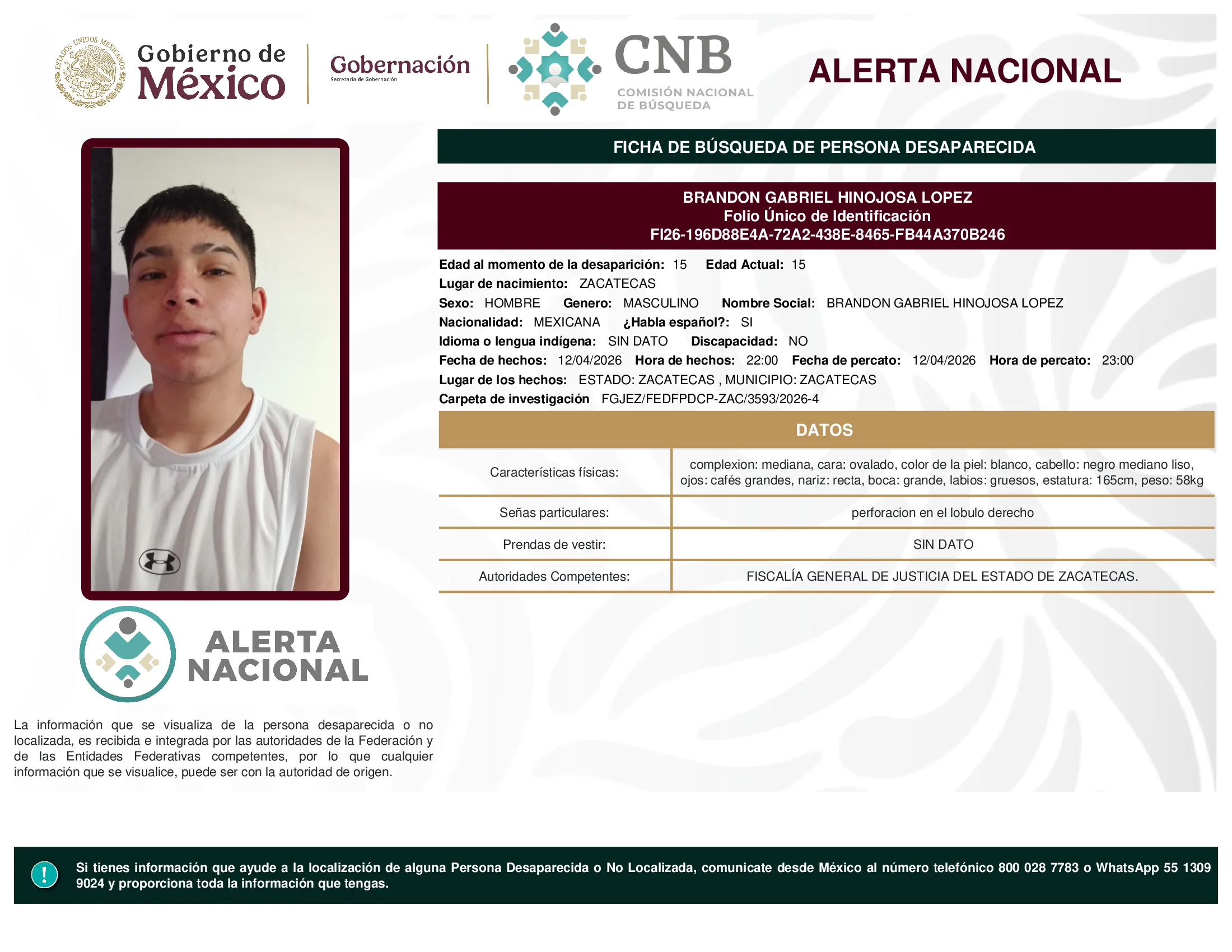 Brandon Gabriel Hinojosa Lopez