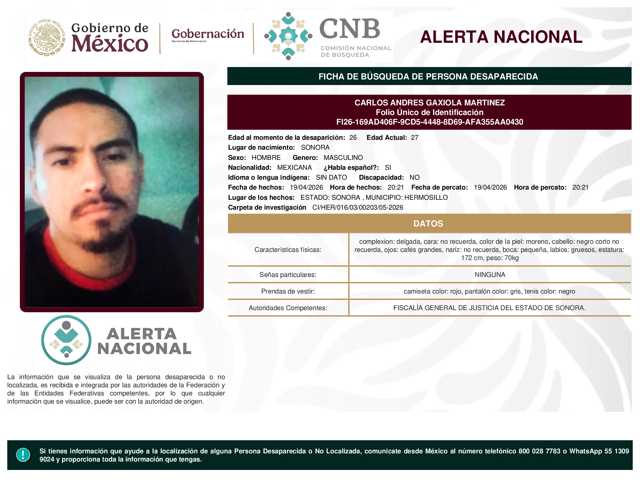 Carlos Andres Gaxiola Martinez