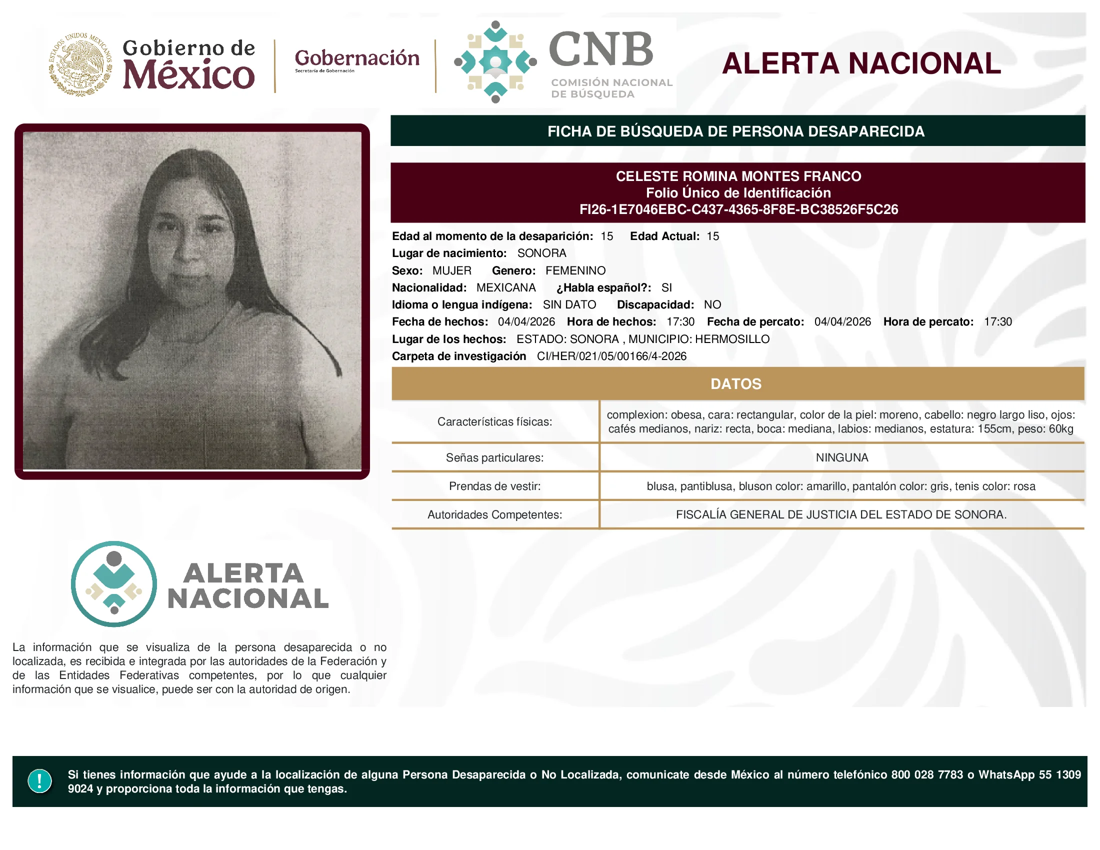 Celeste Romina Montes Franco