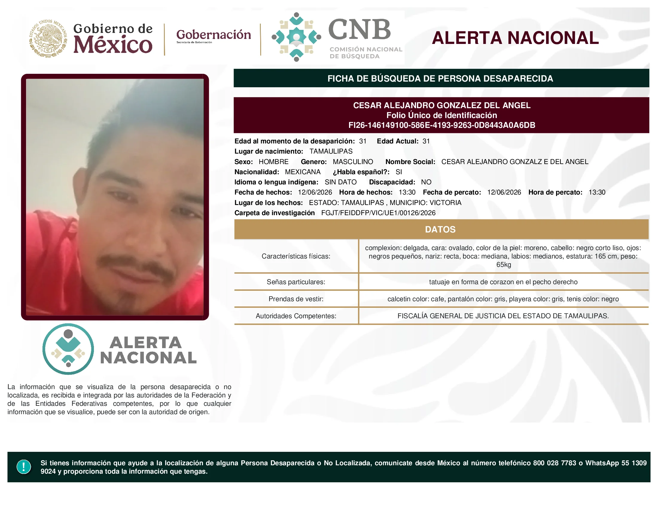 Cesar Alejandro Gonzalez Del Angel
