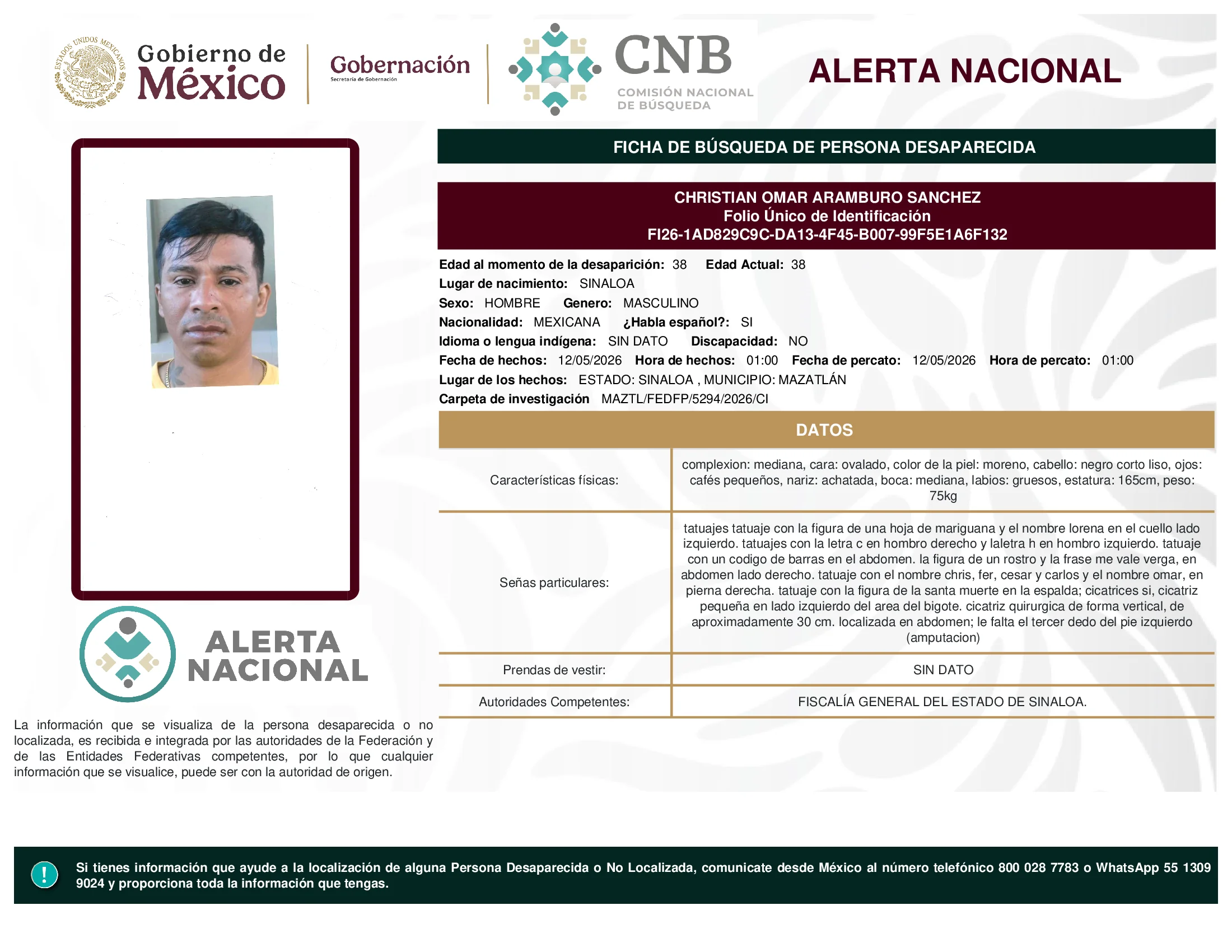 Christian Omar Aramburo Sanchez