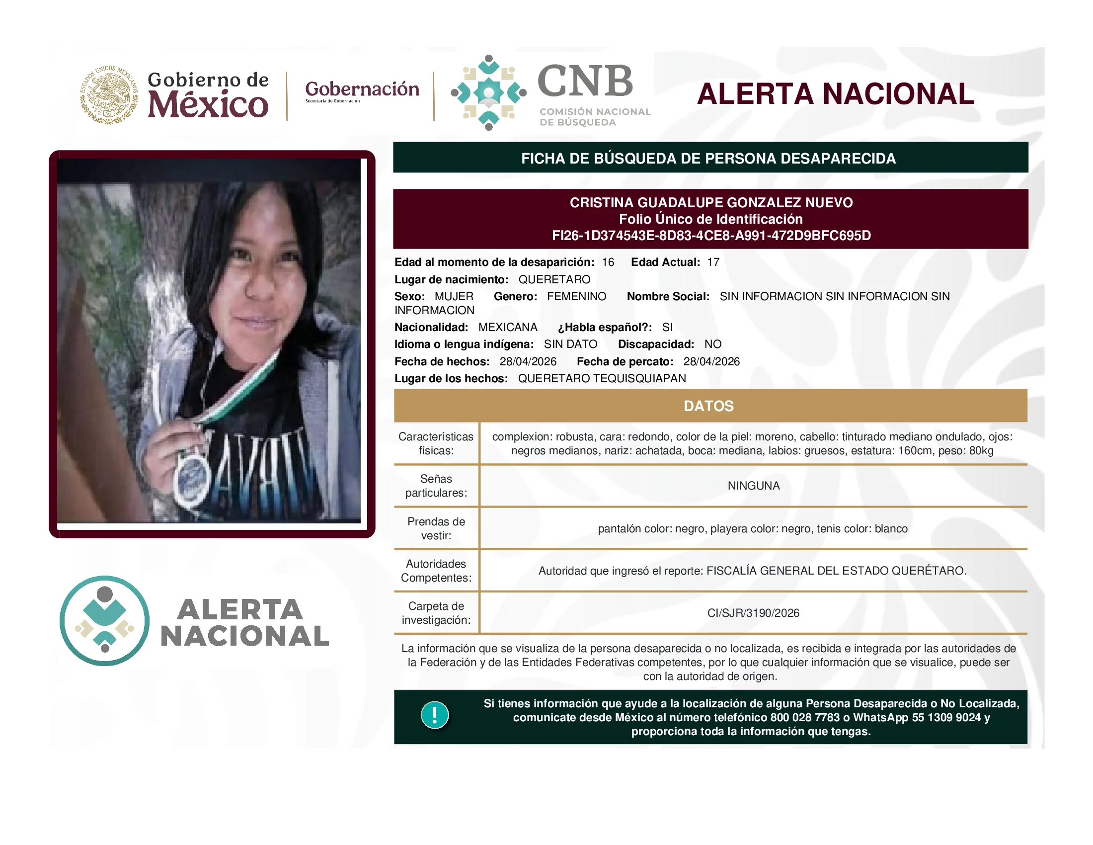 Cristina Guadalupe Gonzalez Nuevo