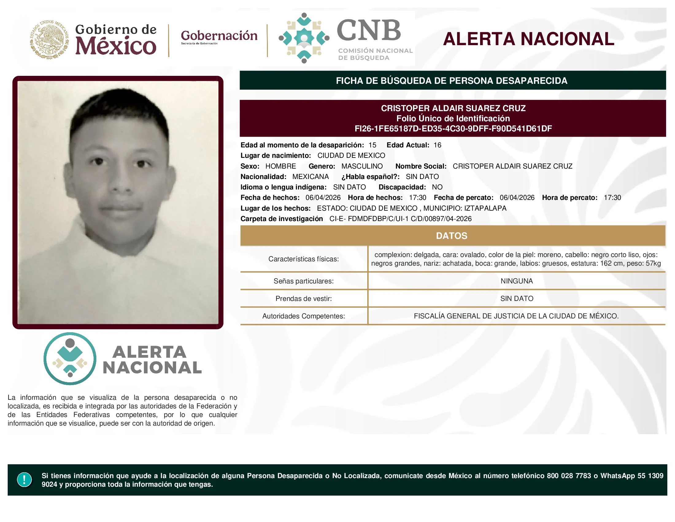 Cristoper Aldair Suarez Cruz