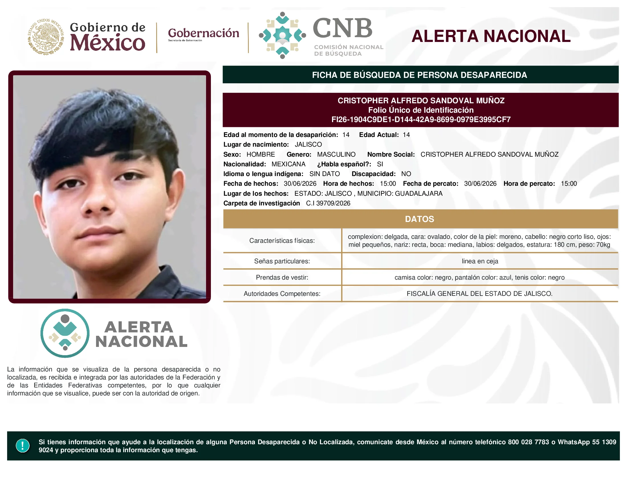 Cristopher Alfredo Sandoval Muñoz