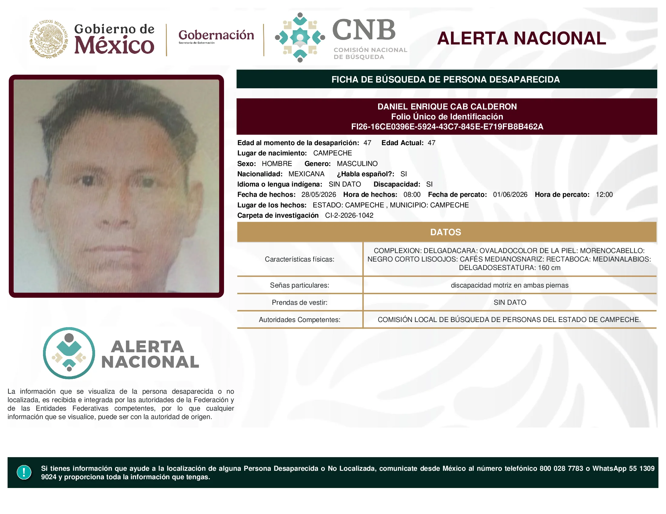Daniel Enrique Cab Calderon
