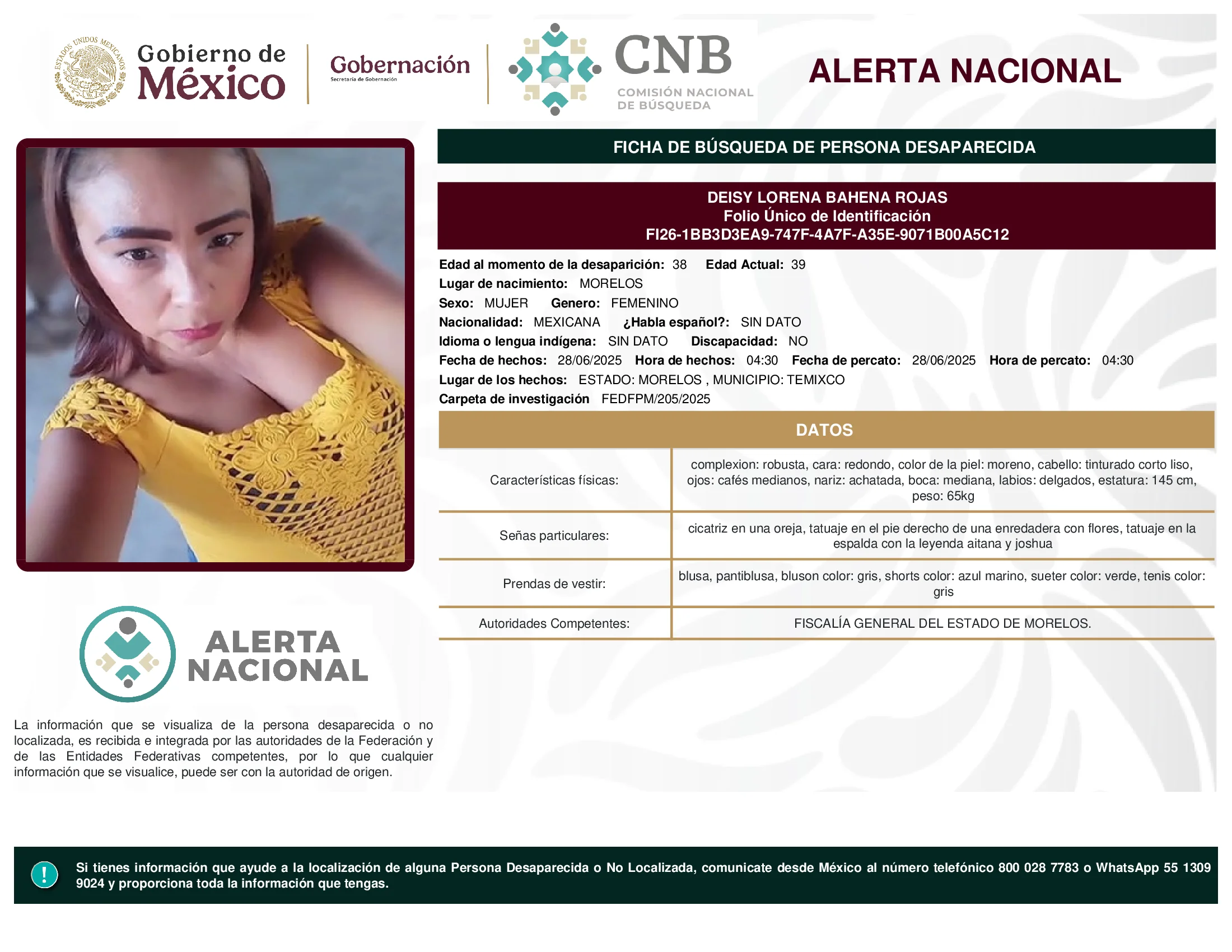 Deisy Lorena Bahena Rojas