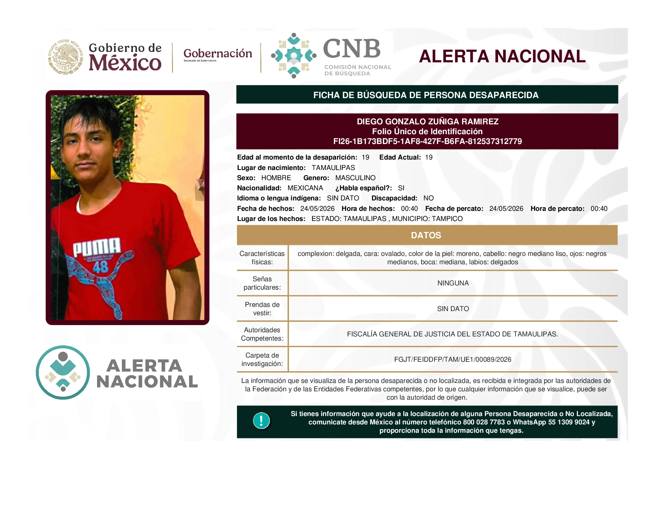 Diego Gonzalo Zuñiga Ramirez