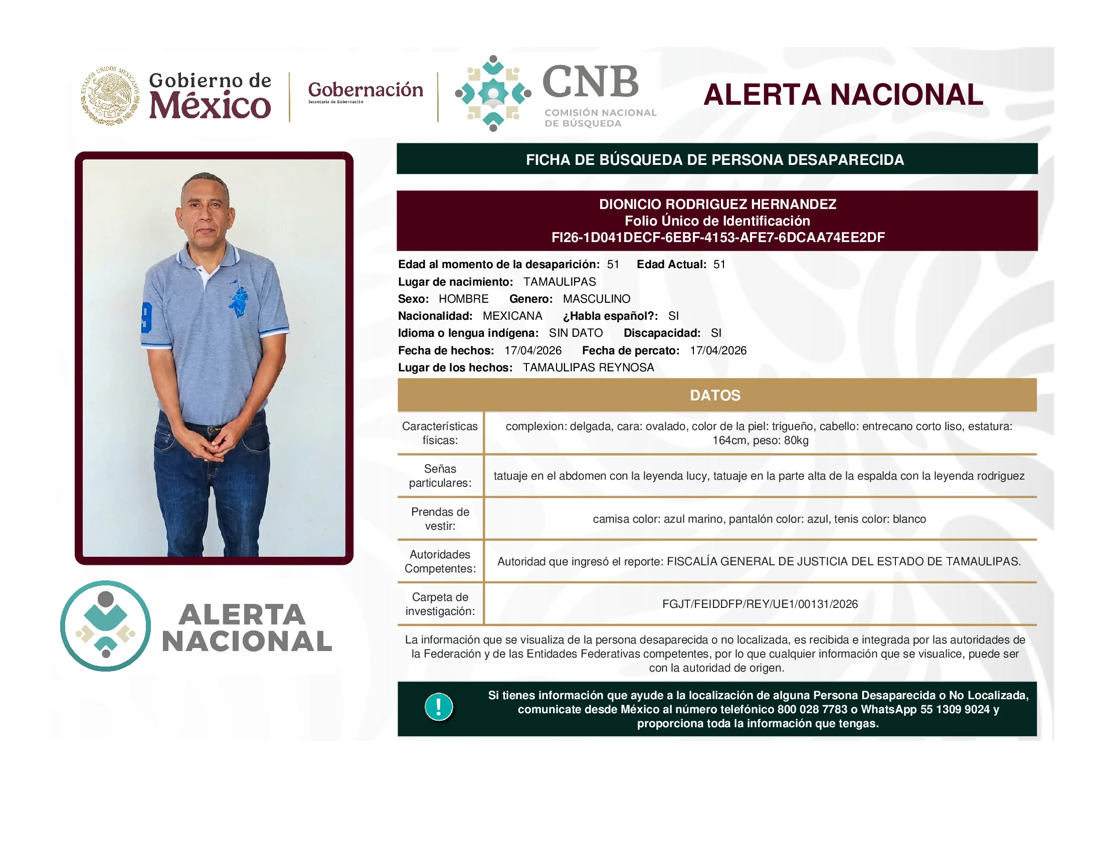 Dionicio Rodriguez Hernandez