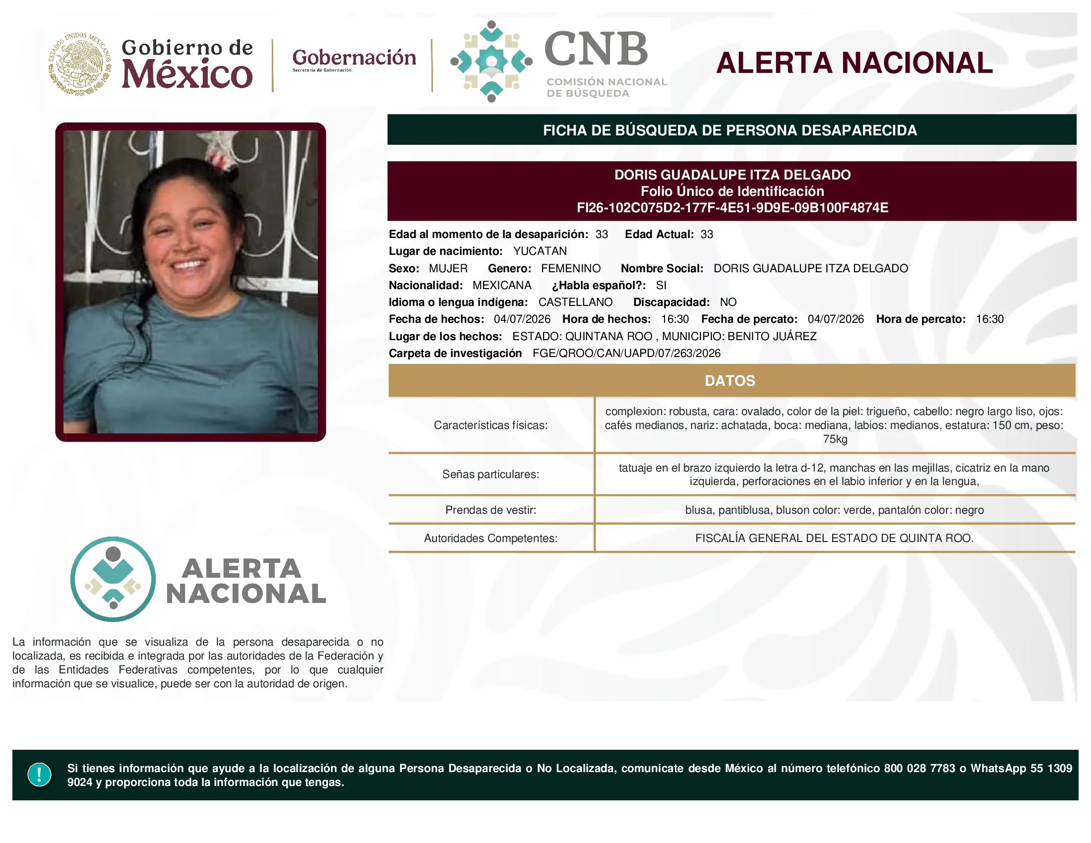 Doris Guadalupe Itza Delgado