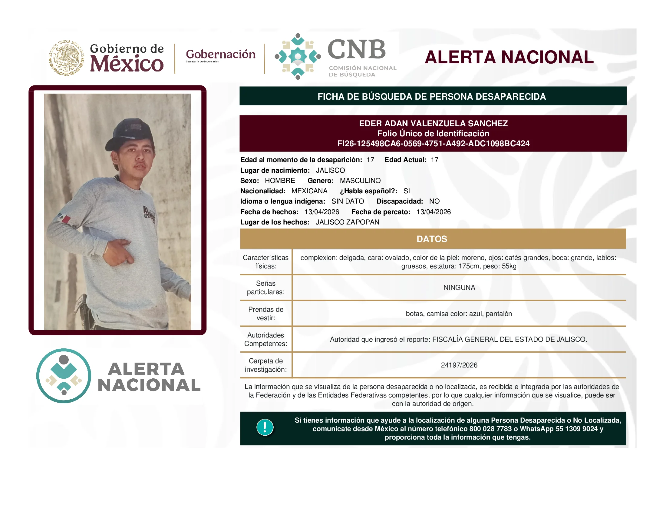 Eder Adan Valenzuela Sanchez