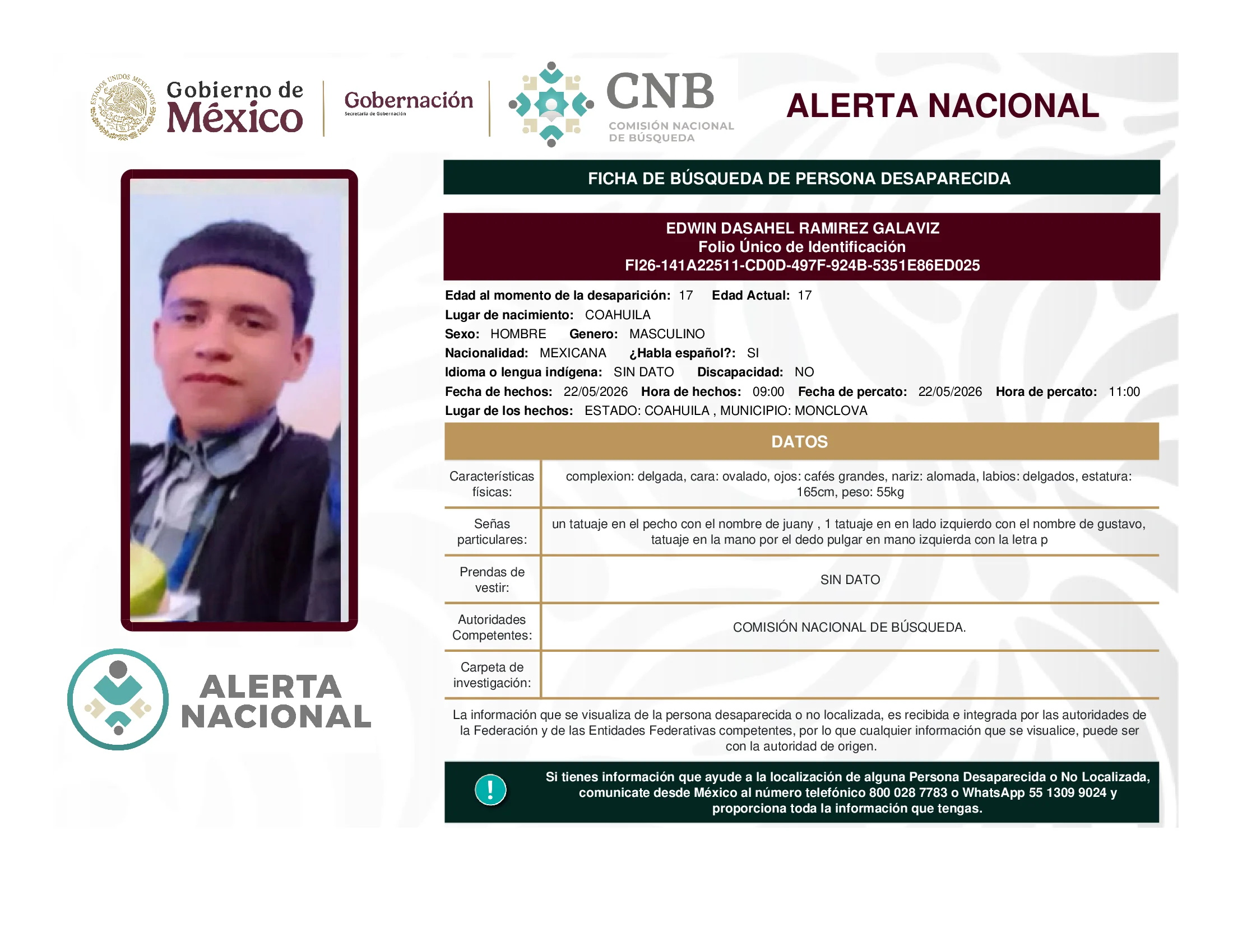 Edwin Dasahel Ramirez Galaviz