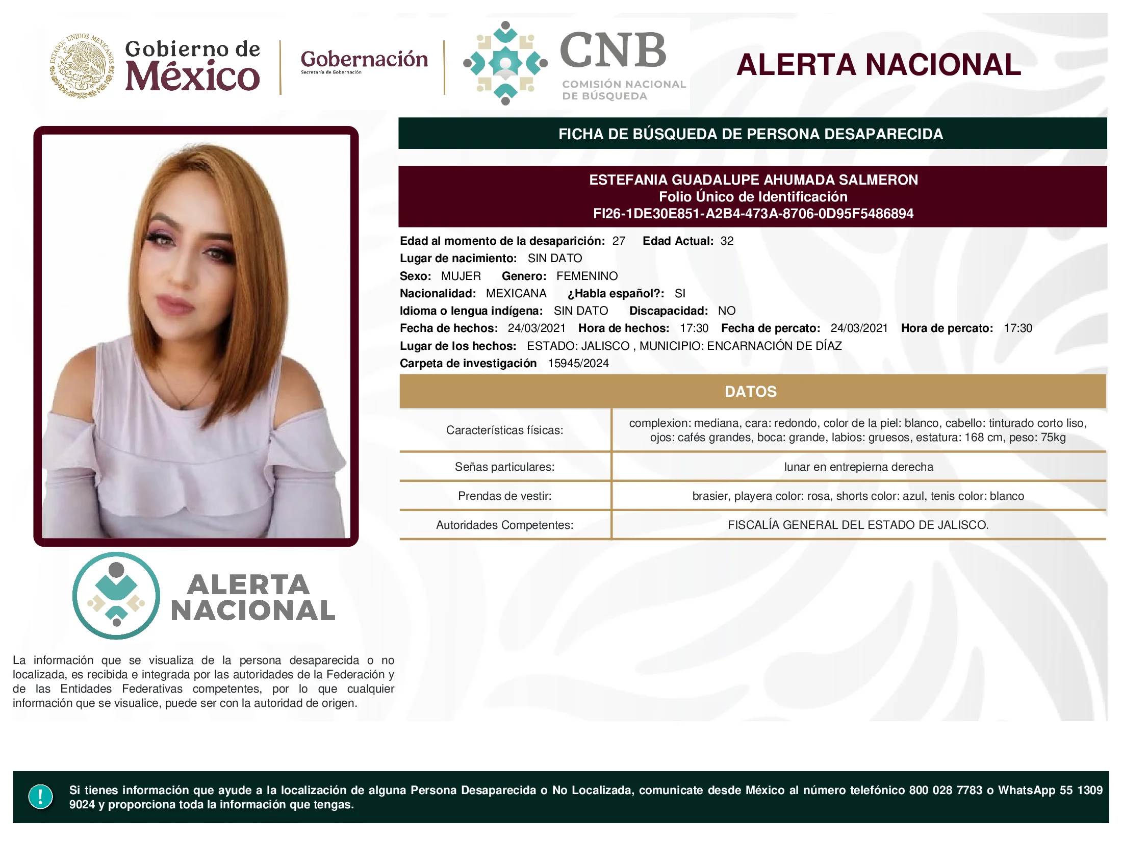 Estefania Guadalupe Ahumada Salmeron