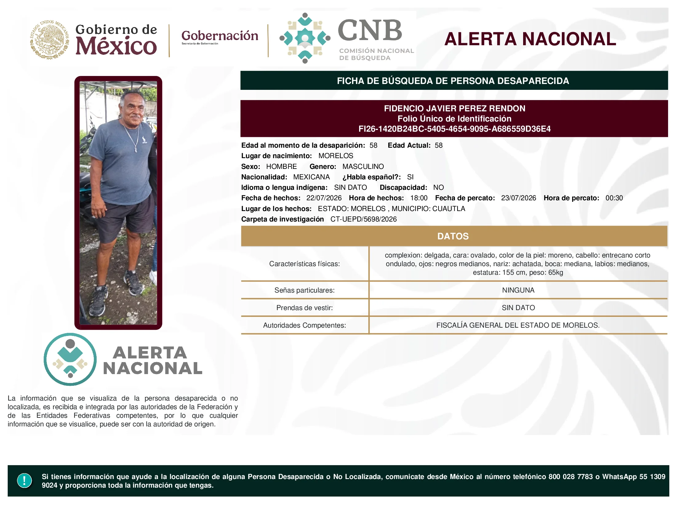Fidencio Javier Perez Rendon