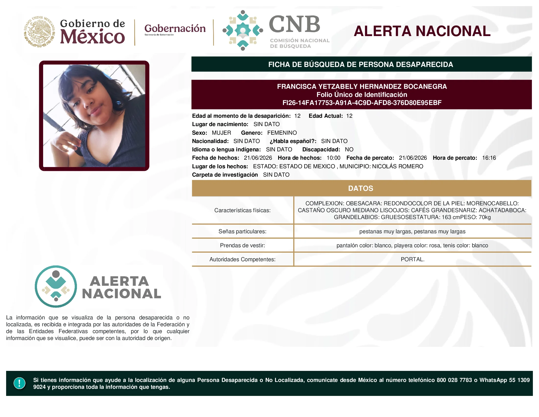 Francisca Yetzabely Hernandez Bocanegra