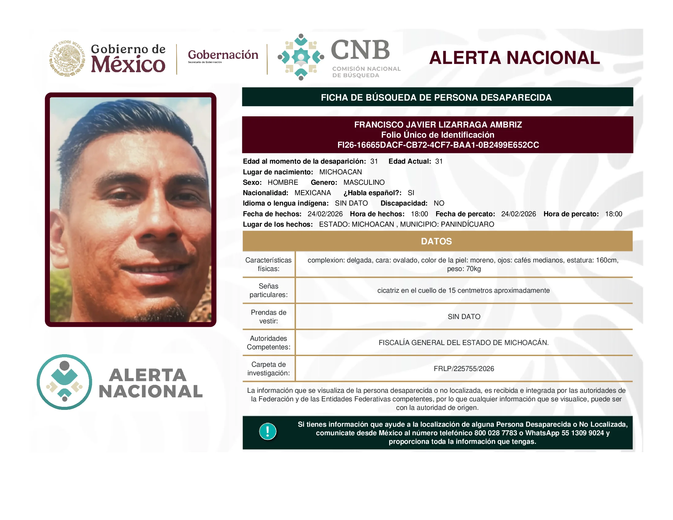 Francisco Javier Lizarraga Ambriz