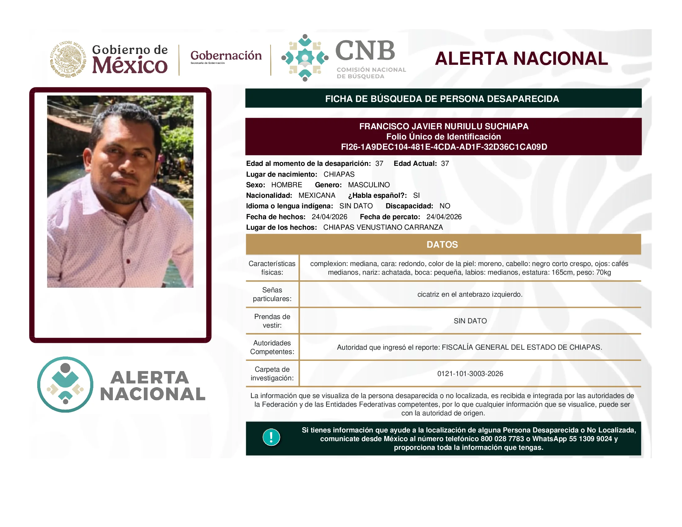 Francisco Javier Nuriulu Suchiapa