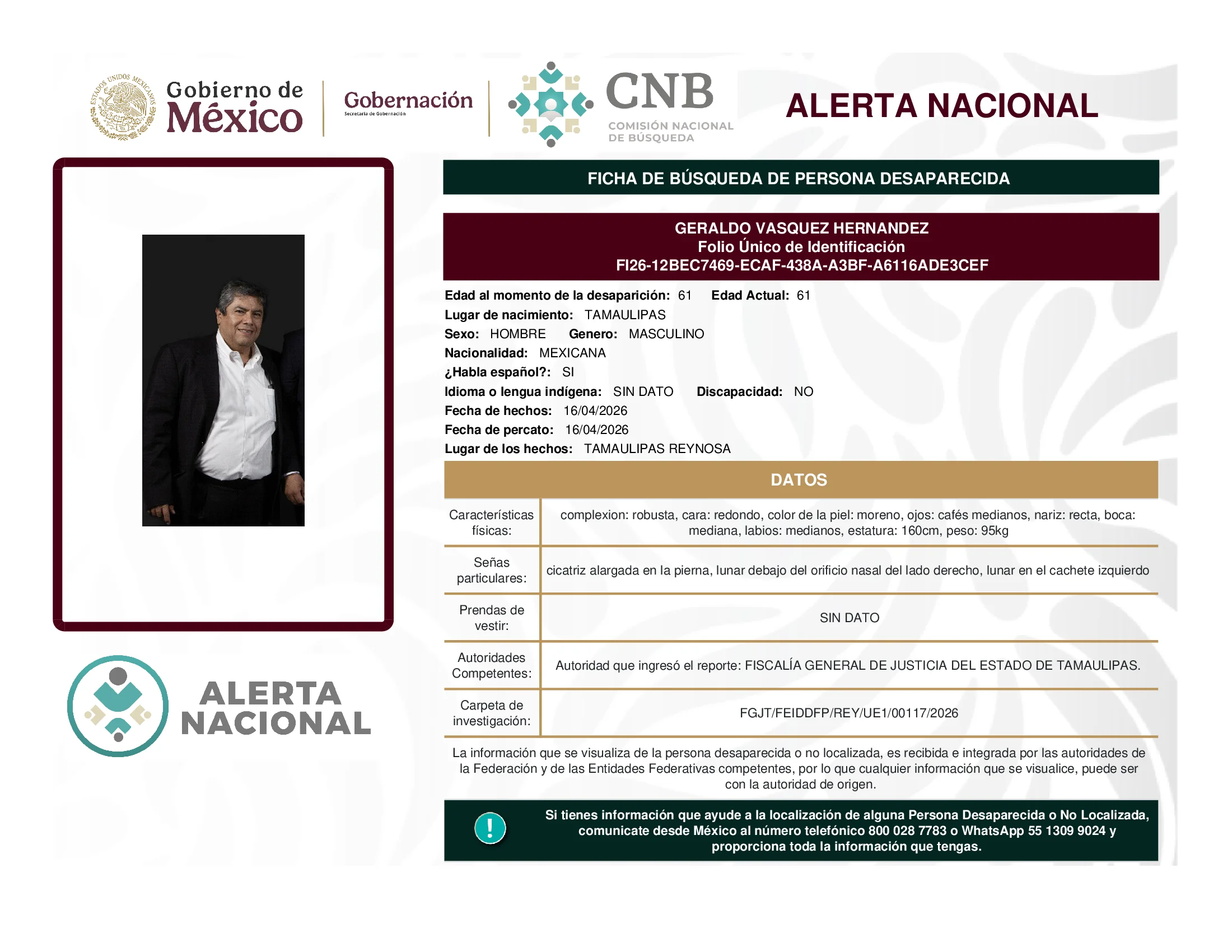 Geraldo Vasquez Hernandez