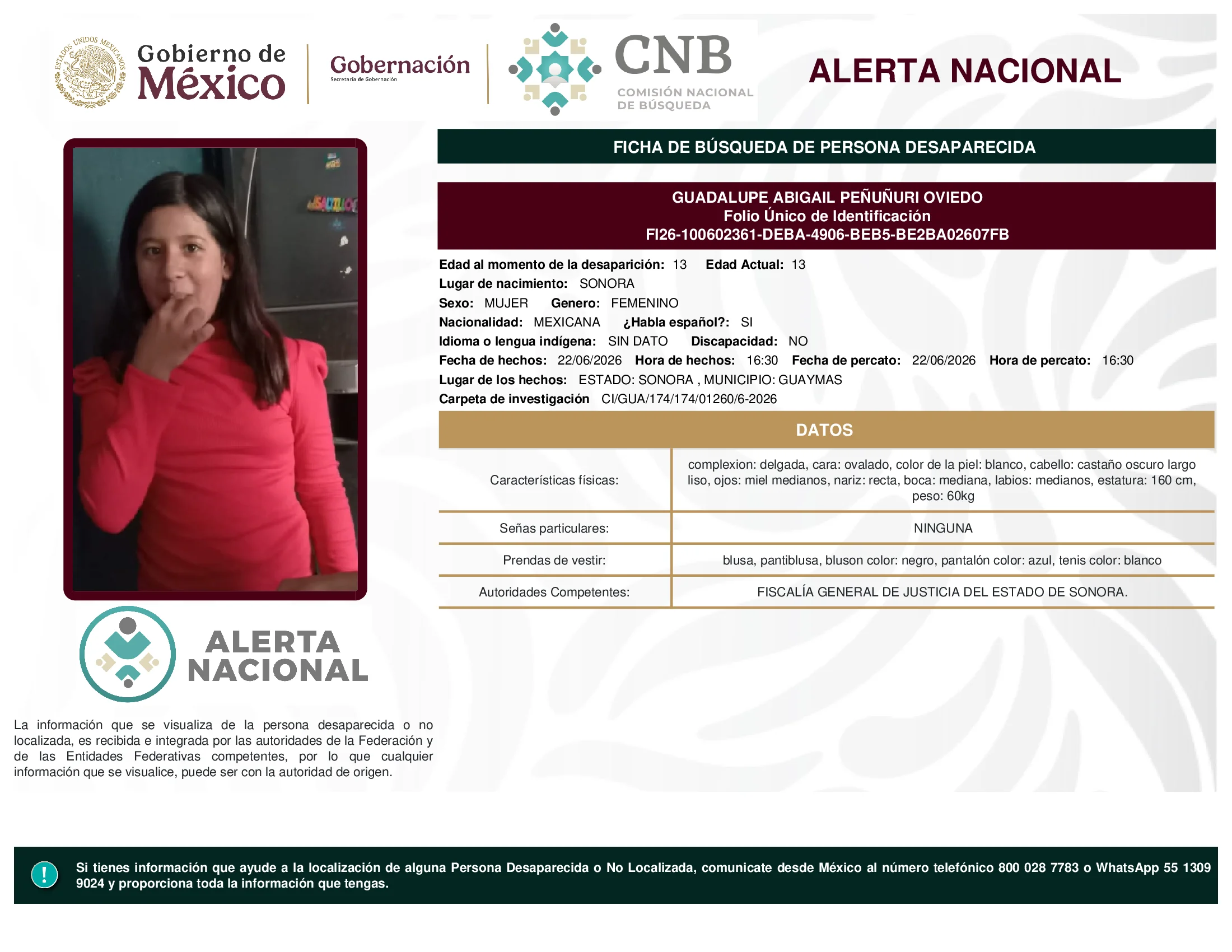 Guadalupe Abigail Peñuñuri Oviedo