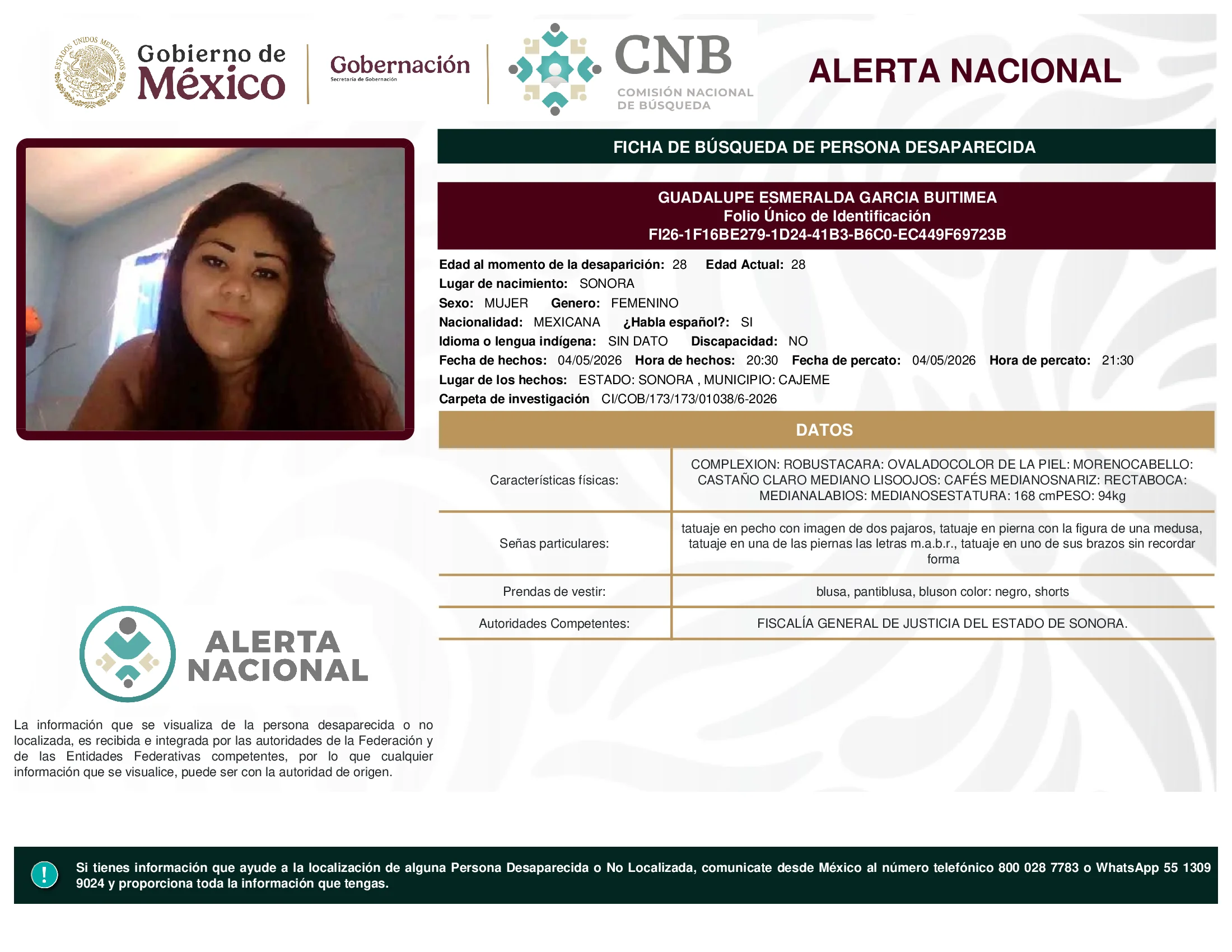 Guadalupe Esmeralda Garcia Buitimea