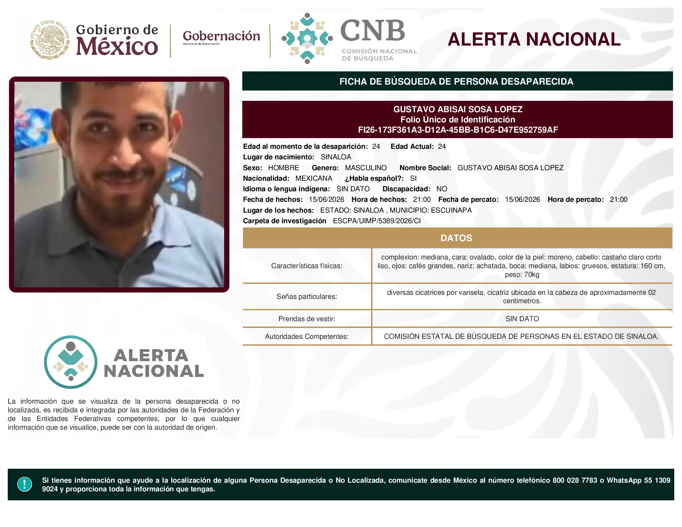 Gustavo Abisai Sosa Lopez