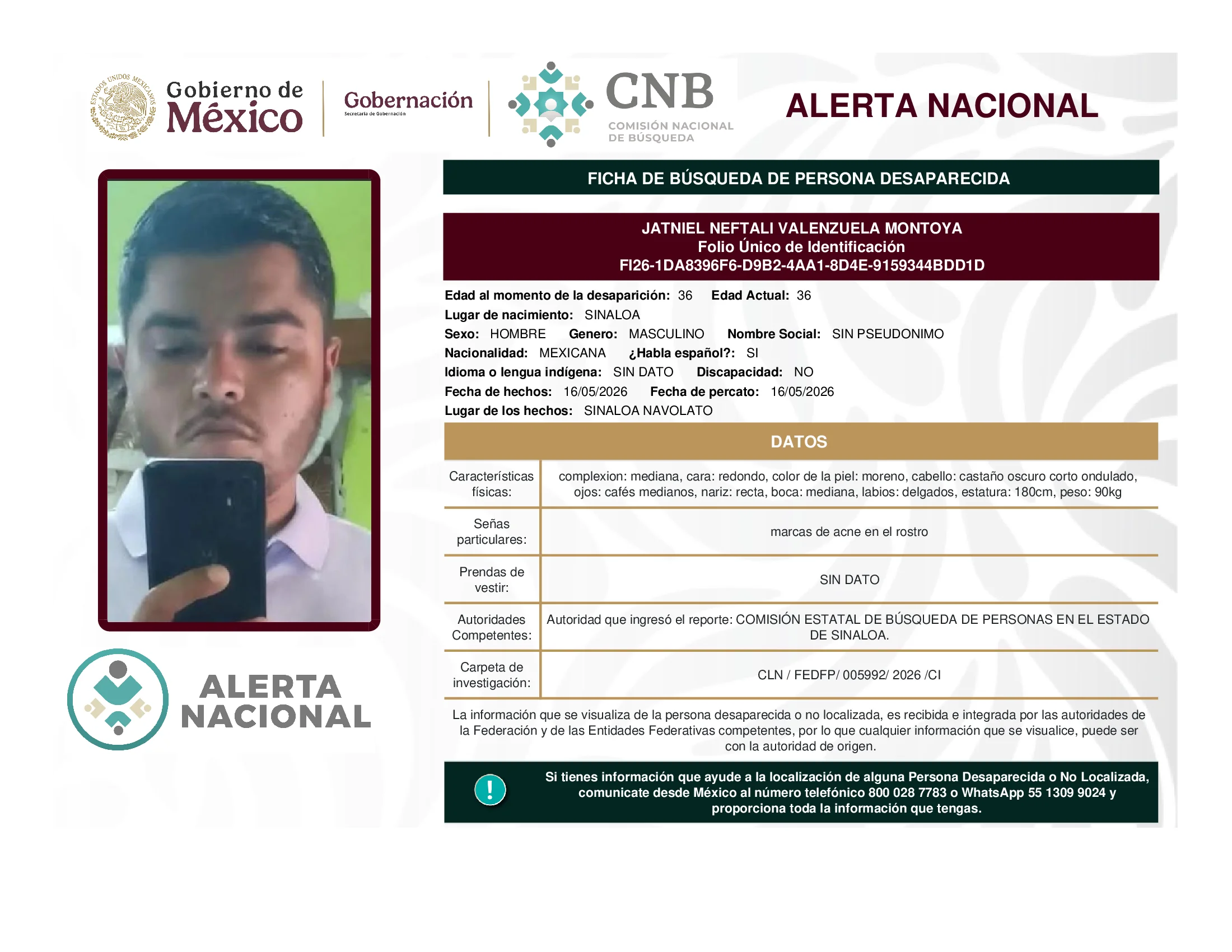 Jatniel Neftali Valenzuela Montoya