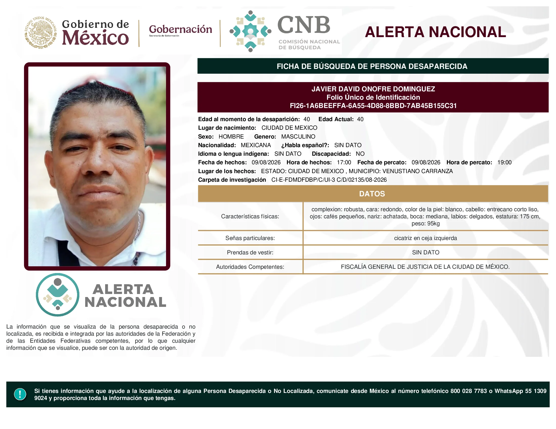 Javier David Onofre Dominguez