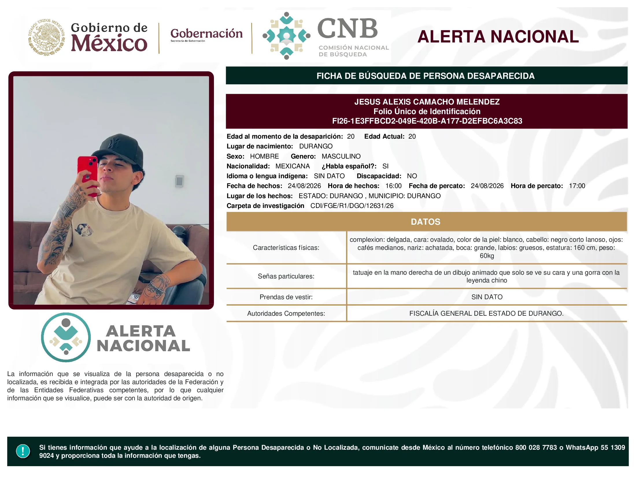 Jesus Alexis Camacho Melendez