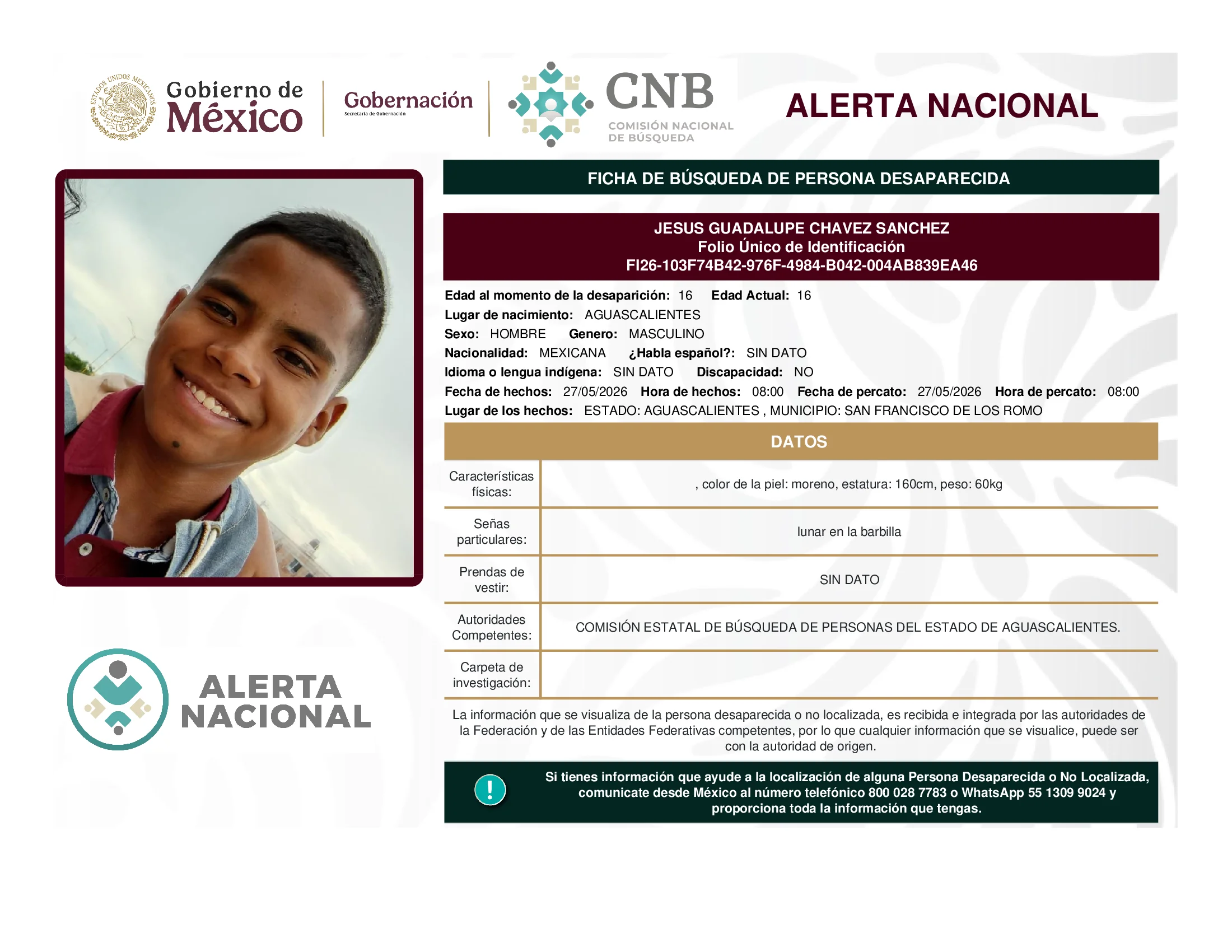 Jesus Guadalupe Chavez Sanchez