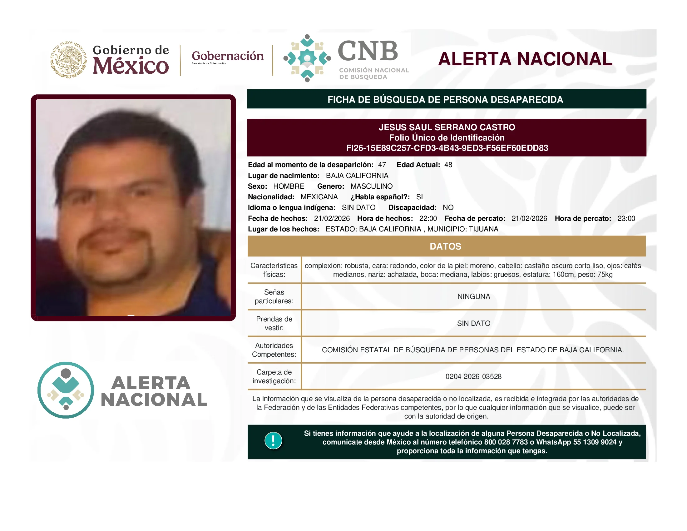 Jesus Saul Serrano Castro