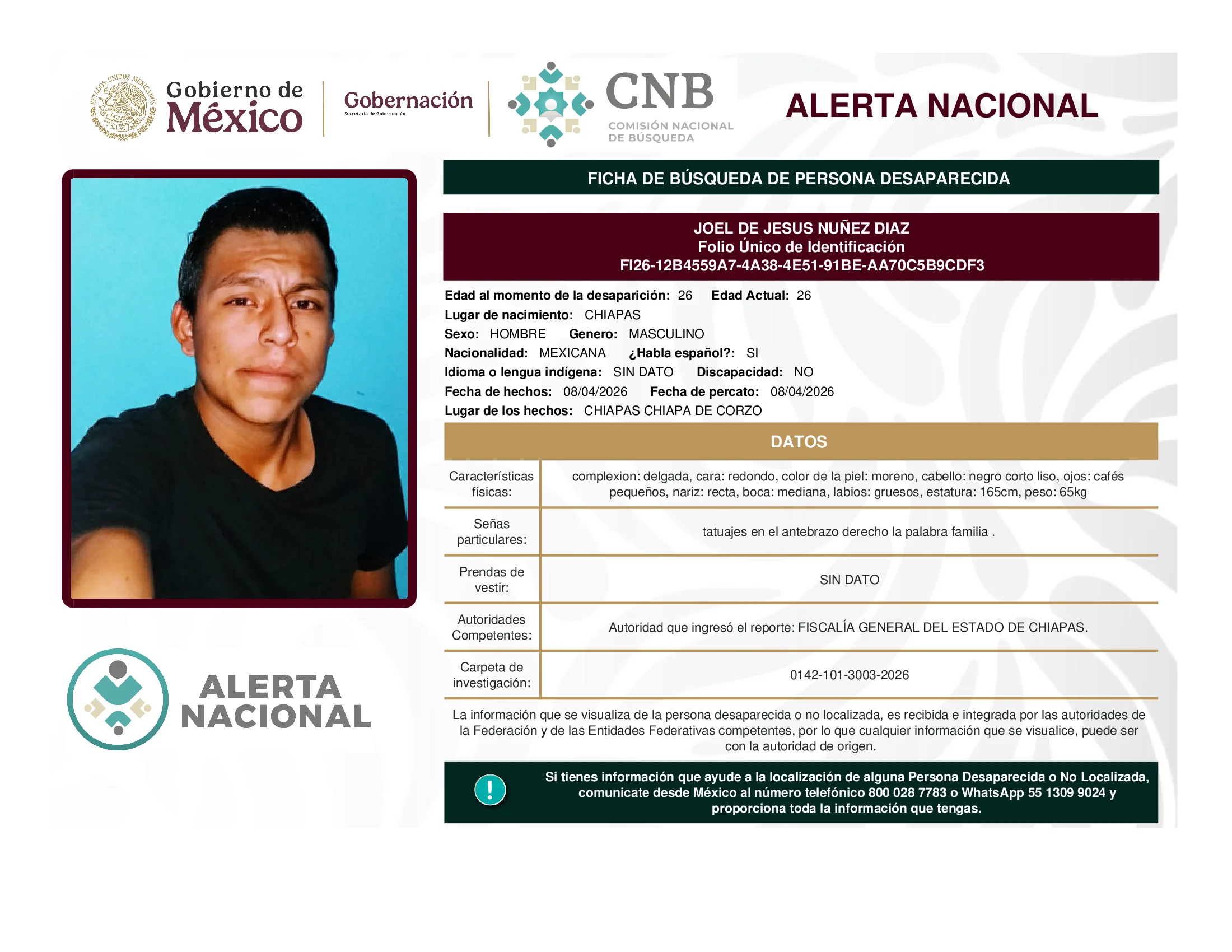 Joel De Jesus Nuñez Diaz
