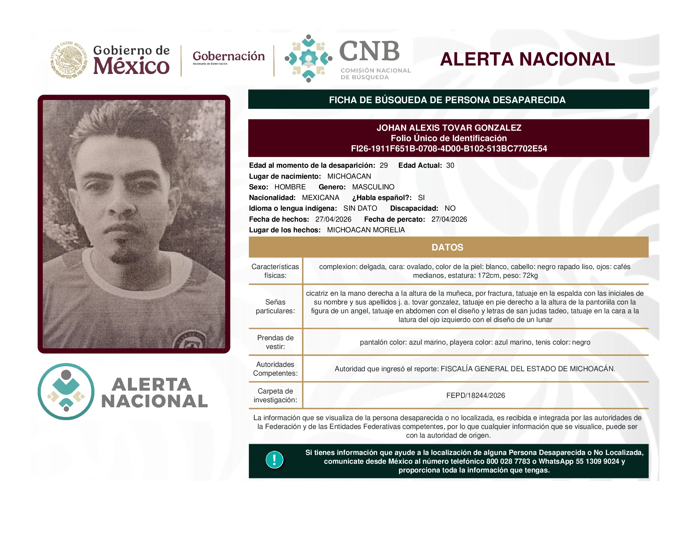 Johan Alexis Tovar Gonzalez