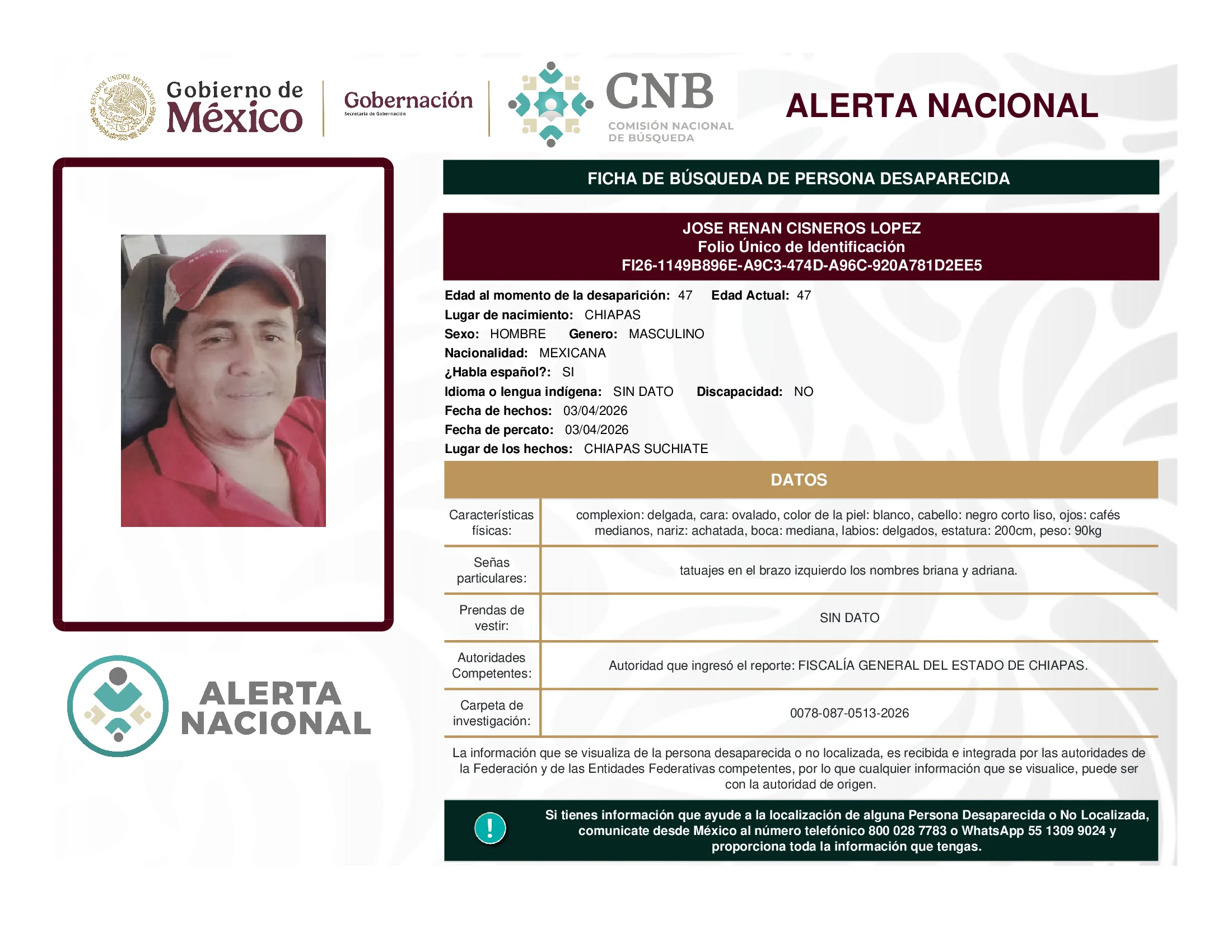 Jose Renan Cisneros Lopez