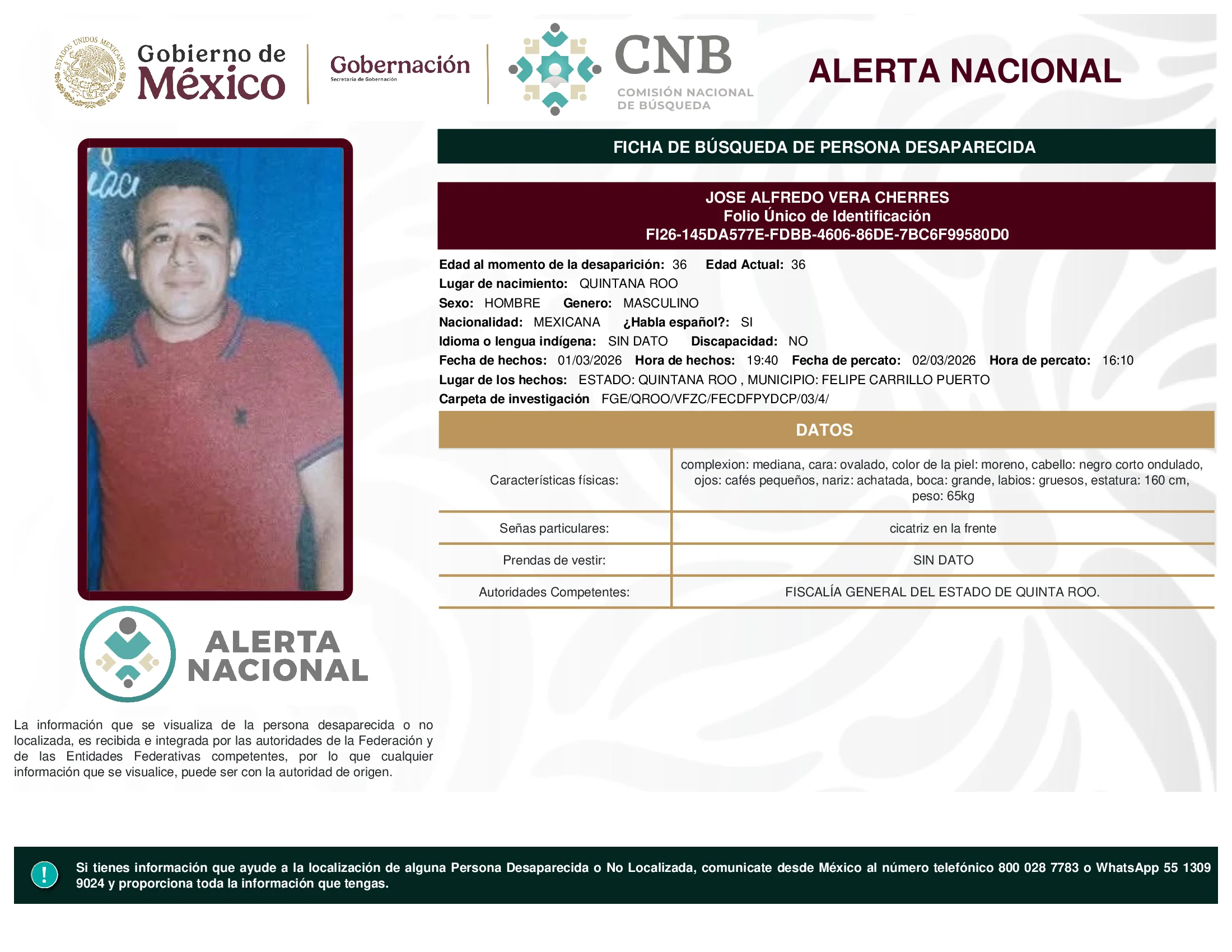 Jose Alfredo Vera Cherres
