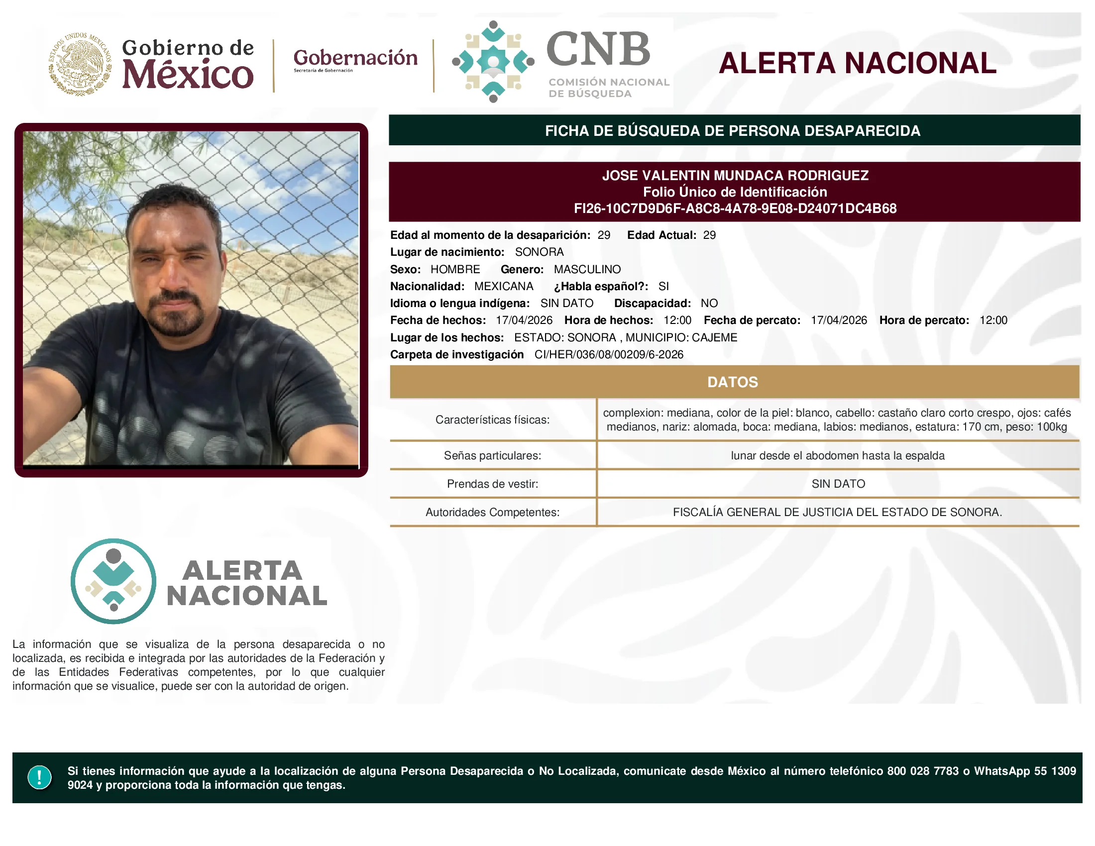 Jose Valentin Mundaca Rodriguez