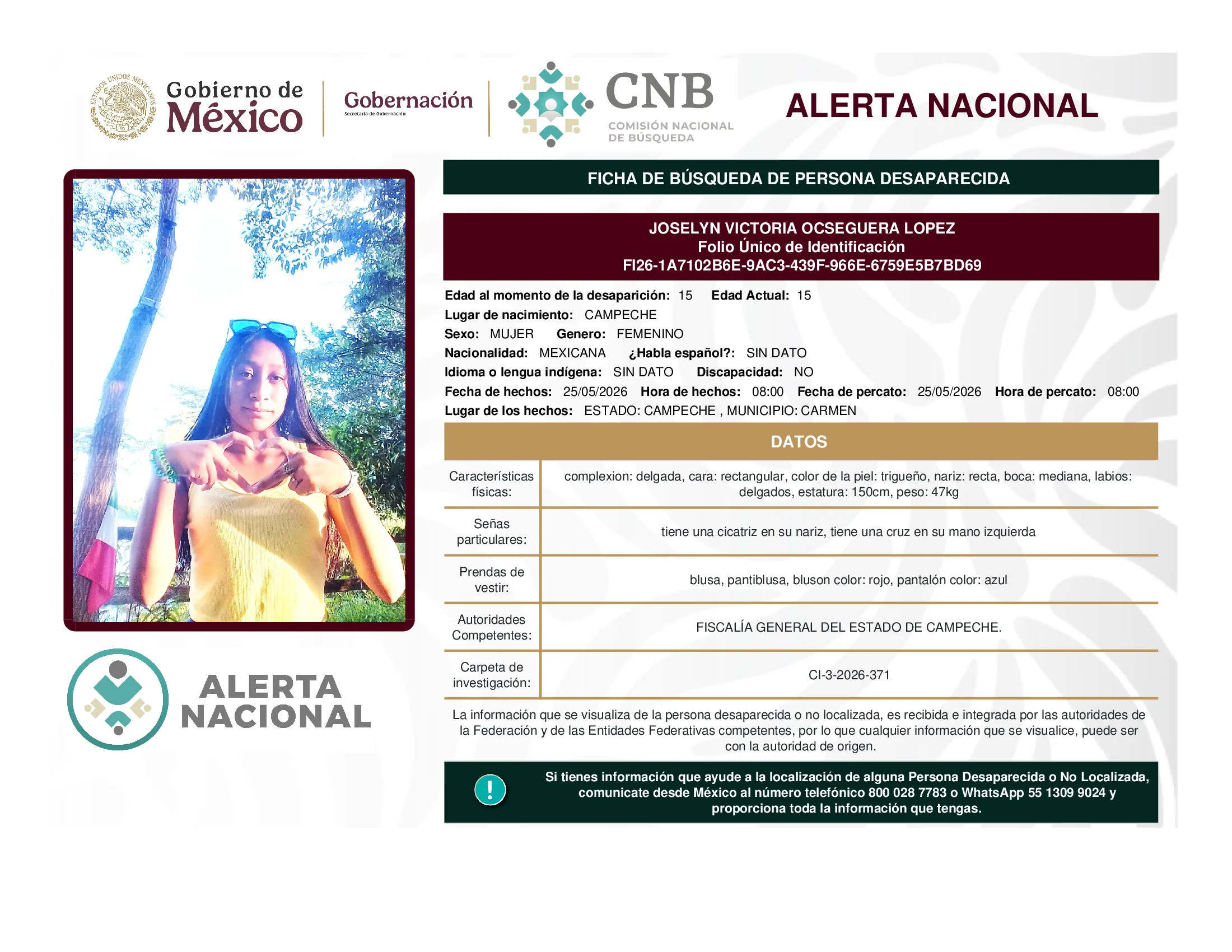 Joselyn Victoria Ocseguera Lopez