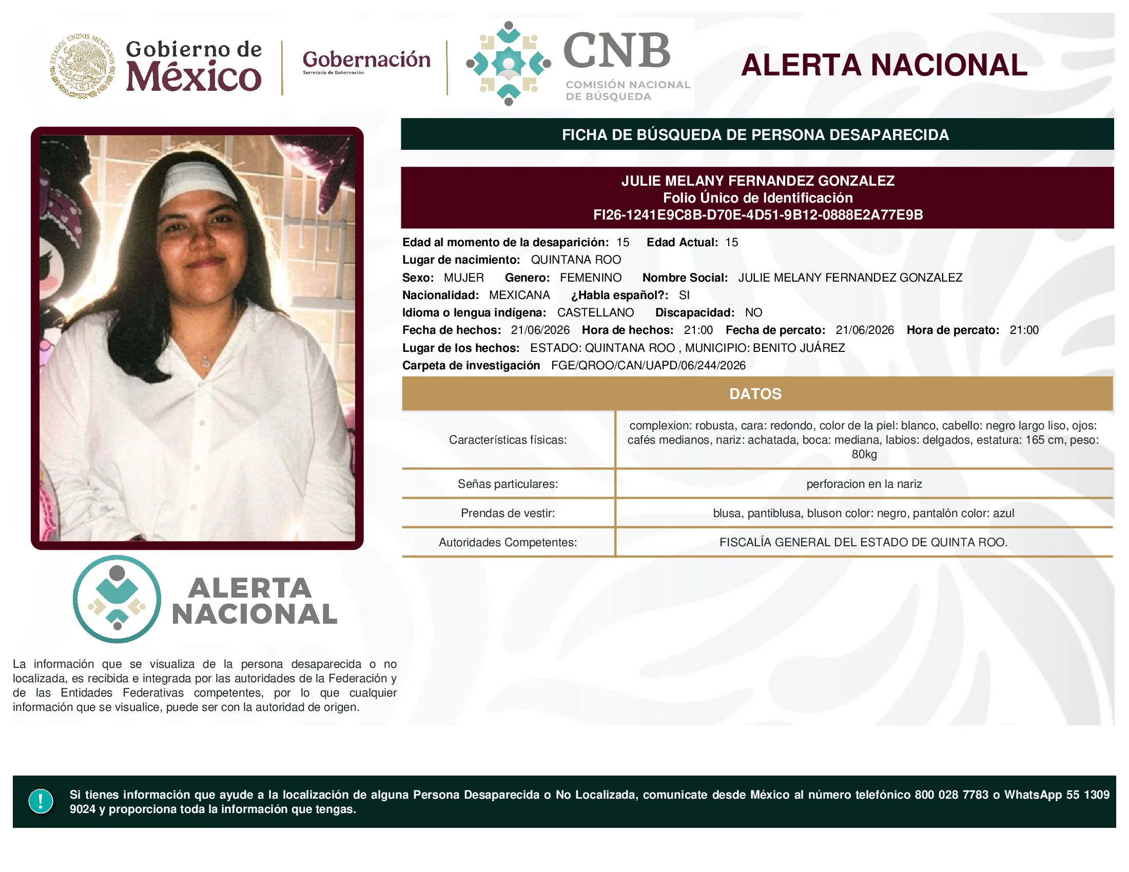 Julie Melany Fernandez Gonzalez