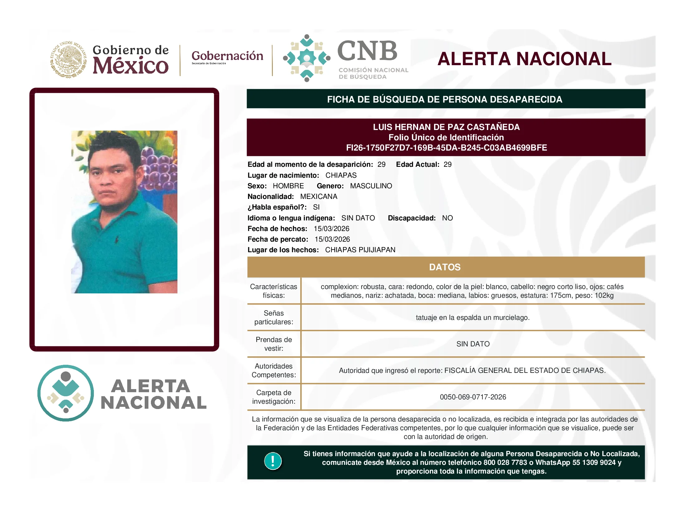 Luis Hernan De Paz Castañeda
