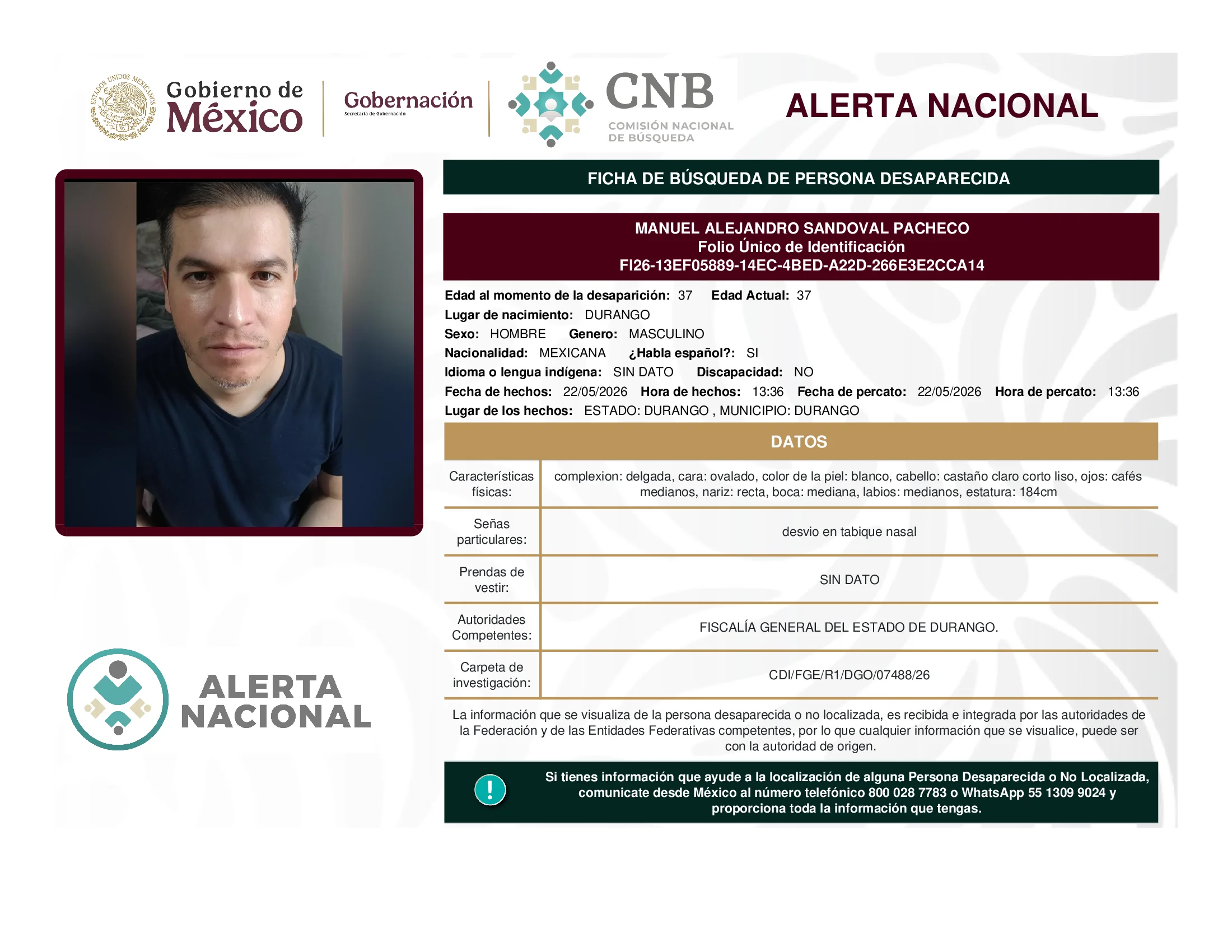 Manuel Alejandro Sandoval Pacheco