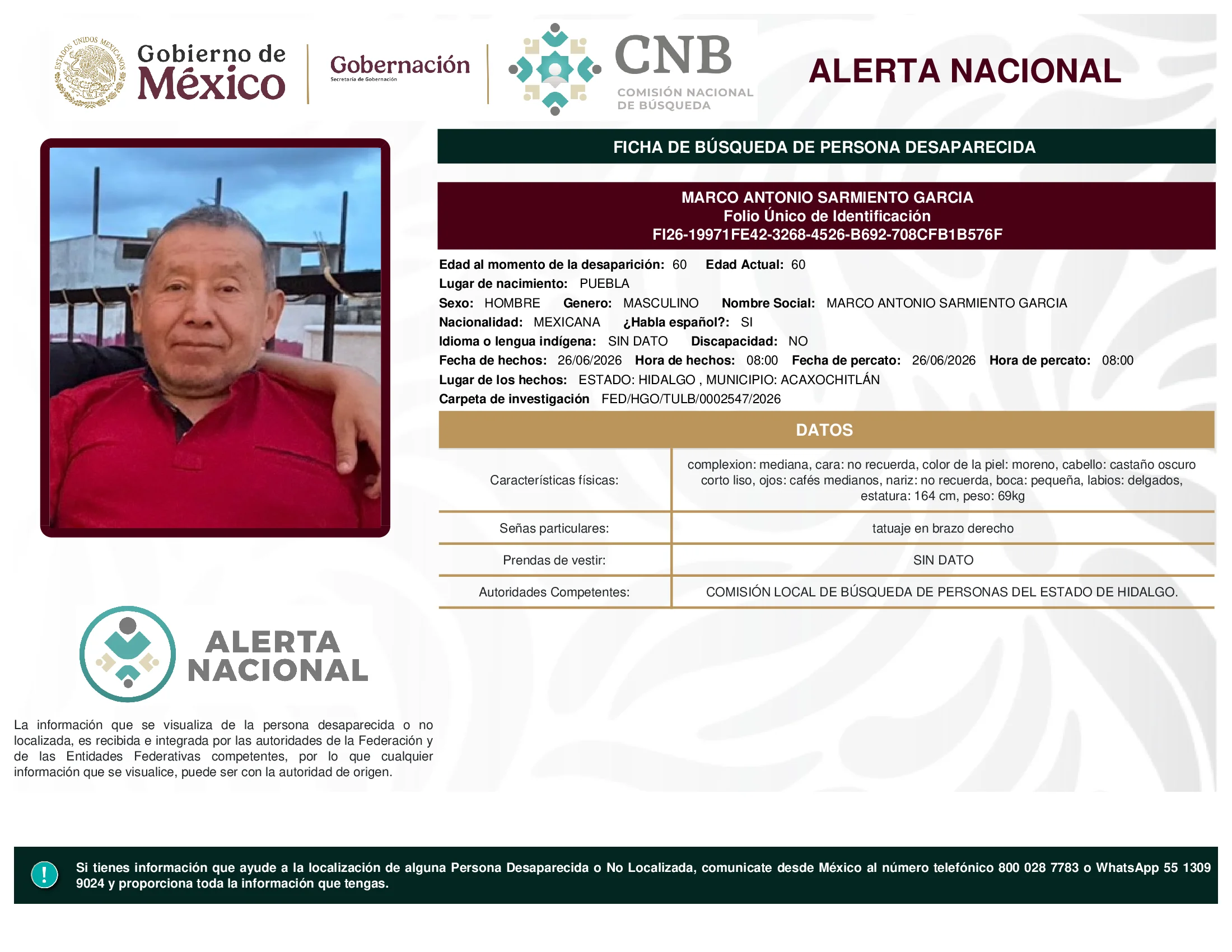Marco Antonio Sarmiento Garcia