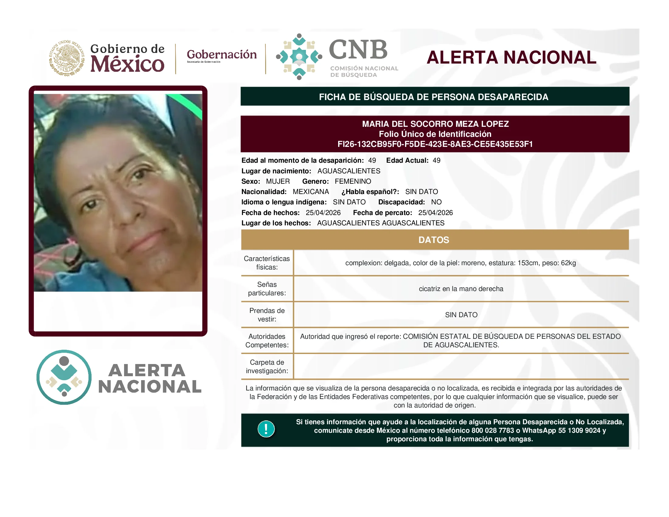Maria Del Socorro Meza Lopez