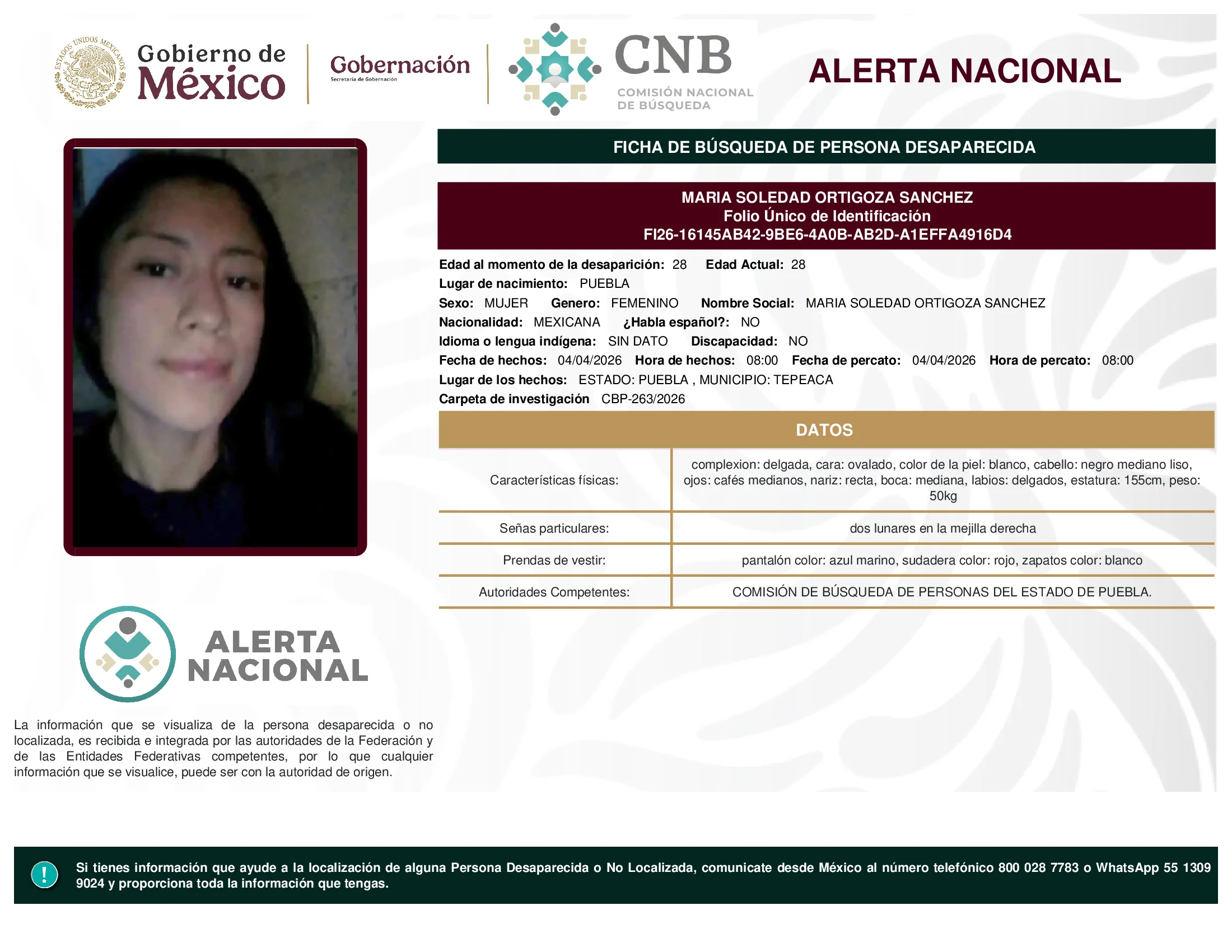 Maria Soledad Ortigoza Sanchez